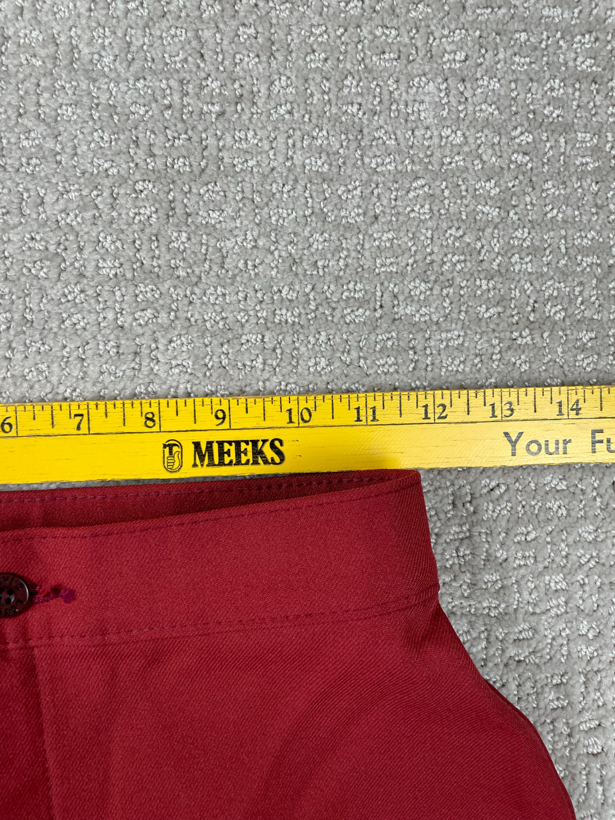 Vintage 70s Levis Pants Women Fits 23×32 Red Polyester Bareback Flare Bootcut