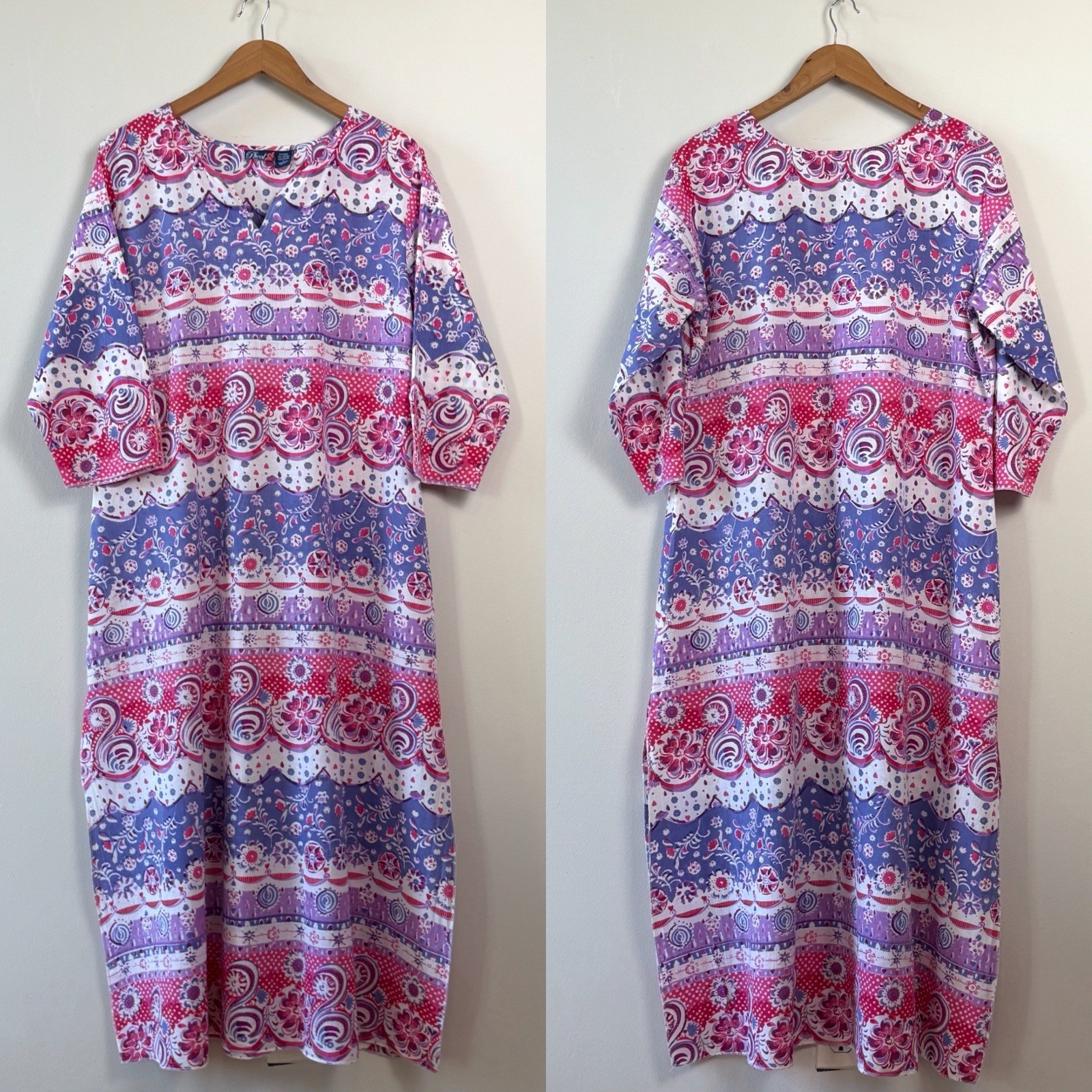 Vintage Phool Printed Cotton Caftan M/L