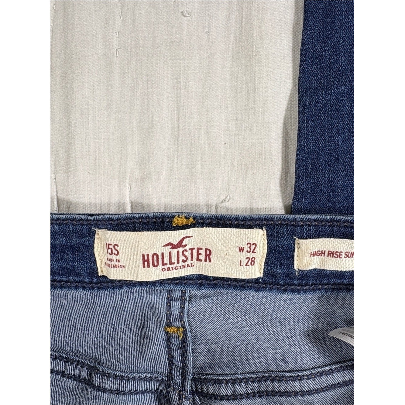 Hollister Women High Rise Super Skinny Distressed Ripped Jeans Size 15S NWT