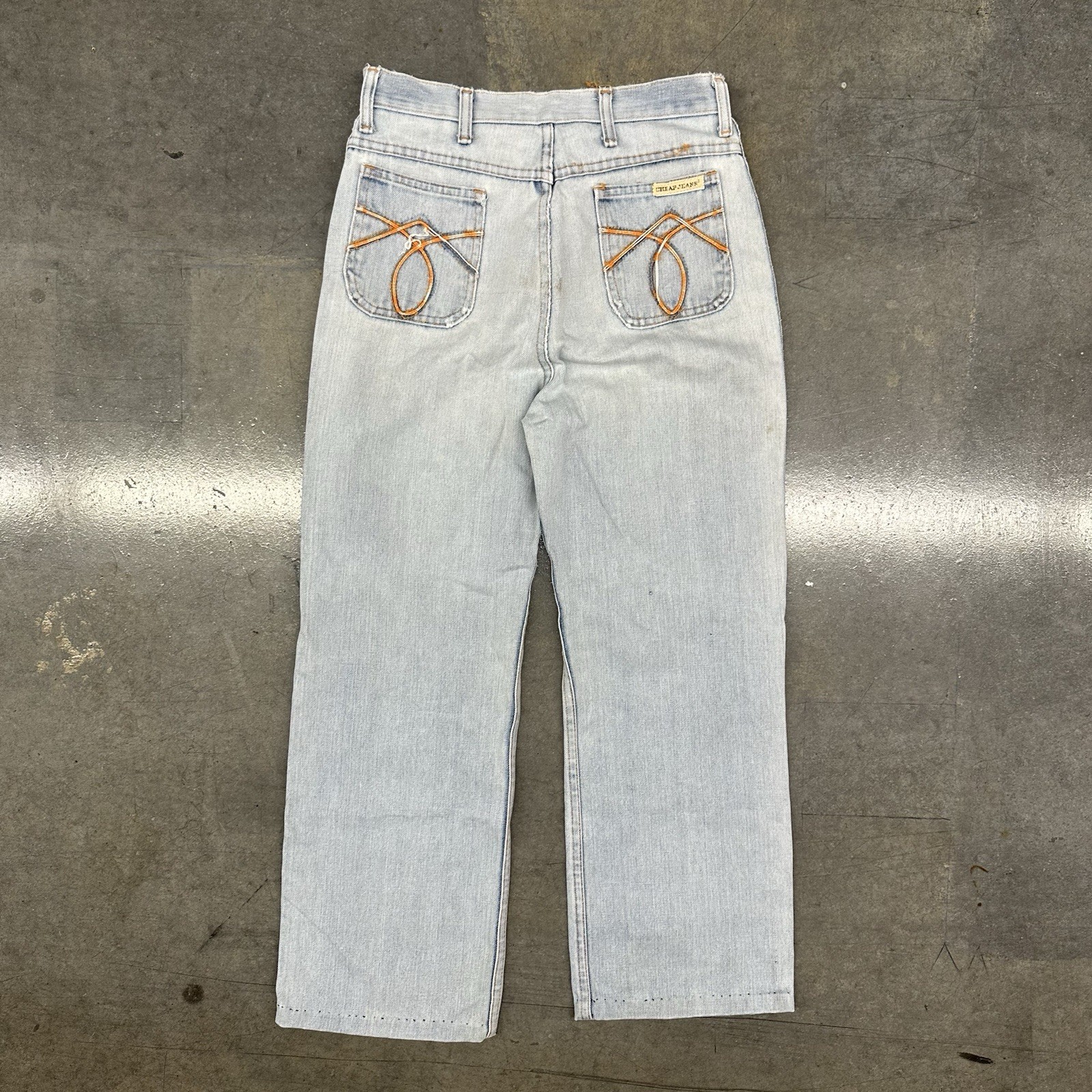 Vintage 70s 80s Women’s Cheap Jeans Brand Scovill Light Wash Straight Leg 28×26