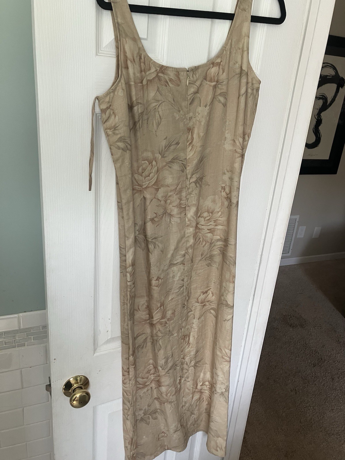 Vintage Emanuel Ungaro Liberté 100% Linen Floral Maxi Dress – Size 12