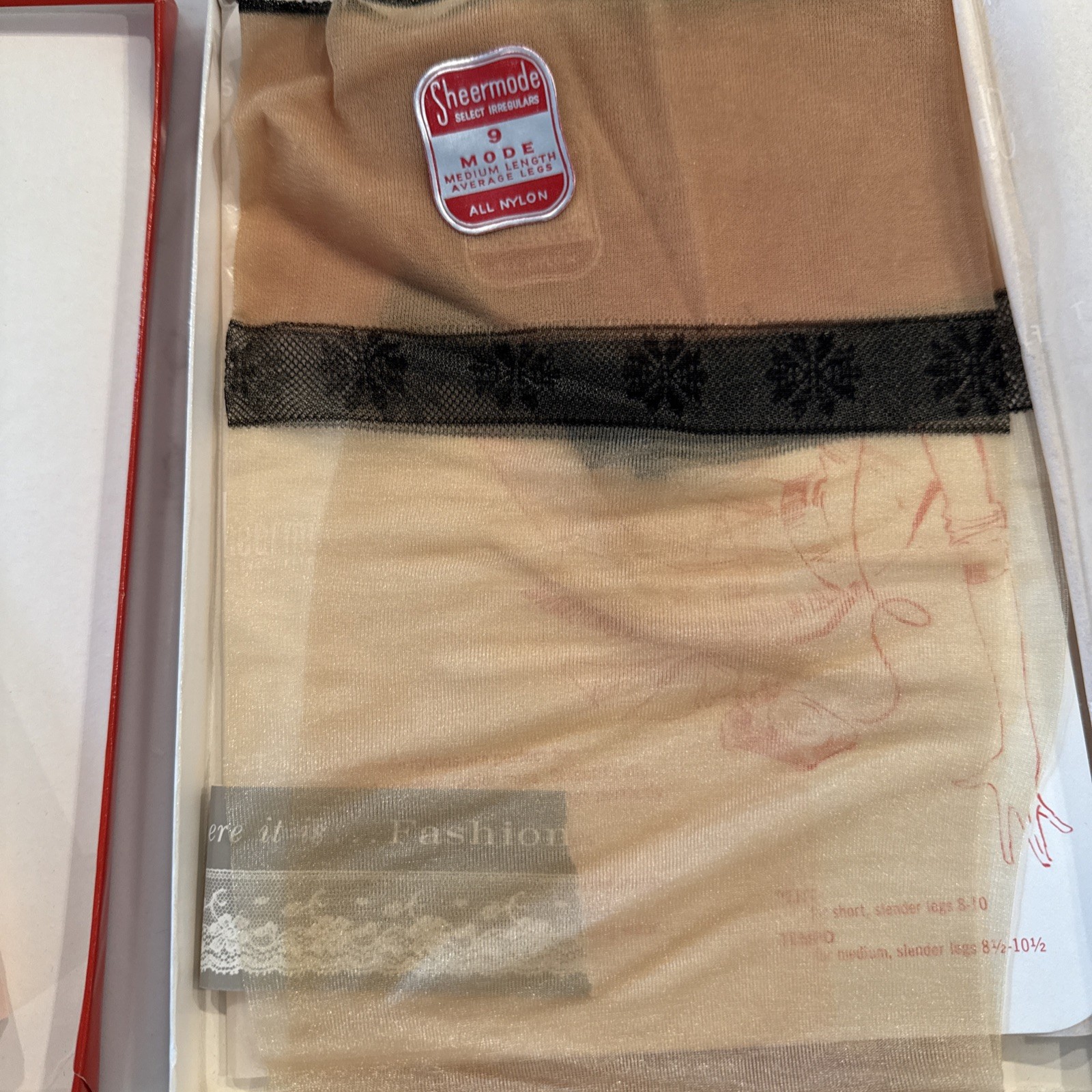 Sheermode Select Irregulars Vintage Nylon Stockings – 2 pair M Sparkle and Gold
