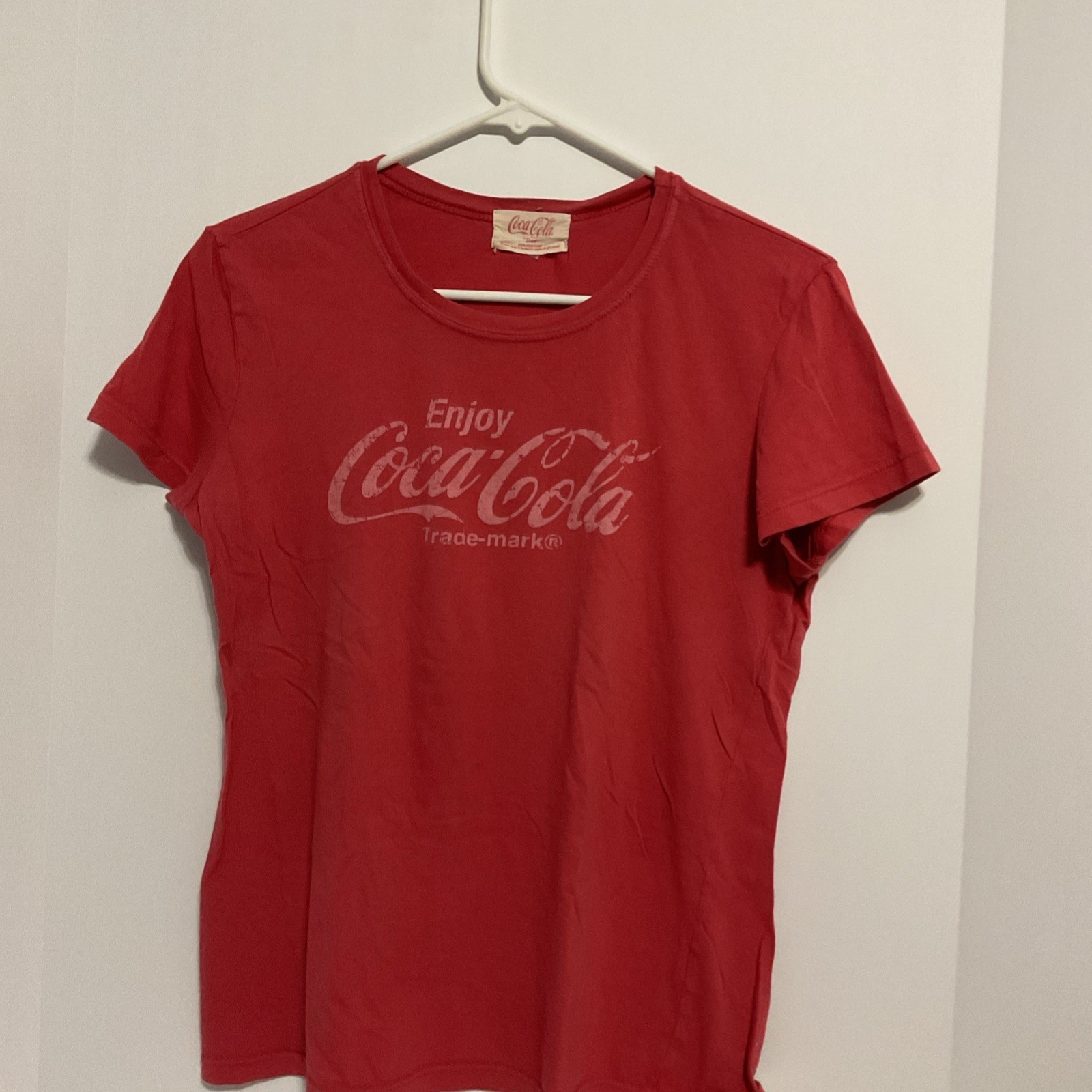 Vintage Coca Cola Logo Shirt 100% Cotton 2005 xLarge (but fits small)