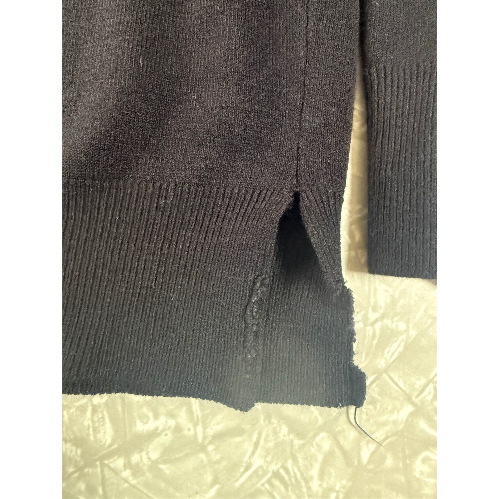 Jayne Taylor Vtg Black Turtleneck Sweater Back Zip Acrylic Hong Kong MOD Goth