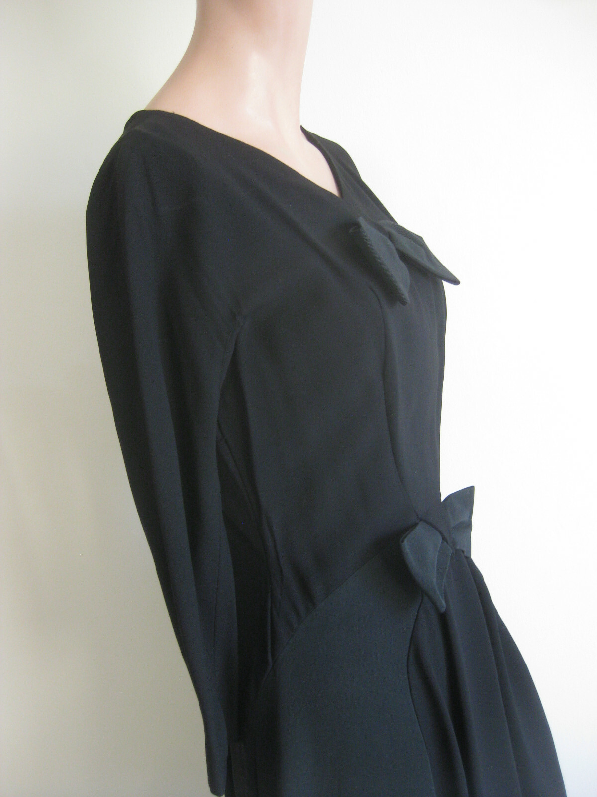1950s 60s vintage BLACK Cocktail Party Dress