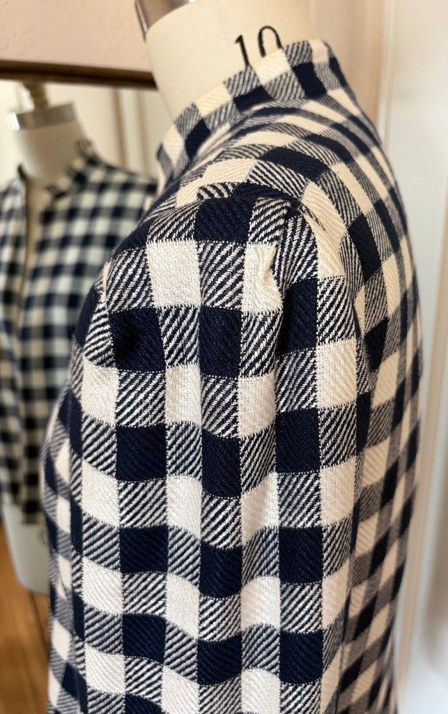 Vintage 1970s Country Suburbans Gingham Blazer Jacket ILGWU Union Made Size 12