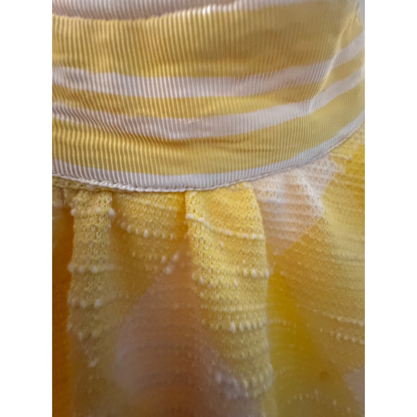 Vintage Melissa Lane Yellow White Diamond Harlequin Mock Neck Dress M
