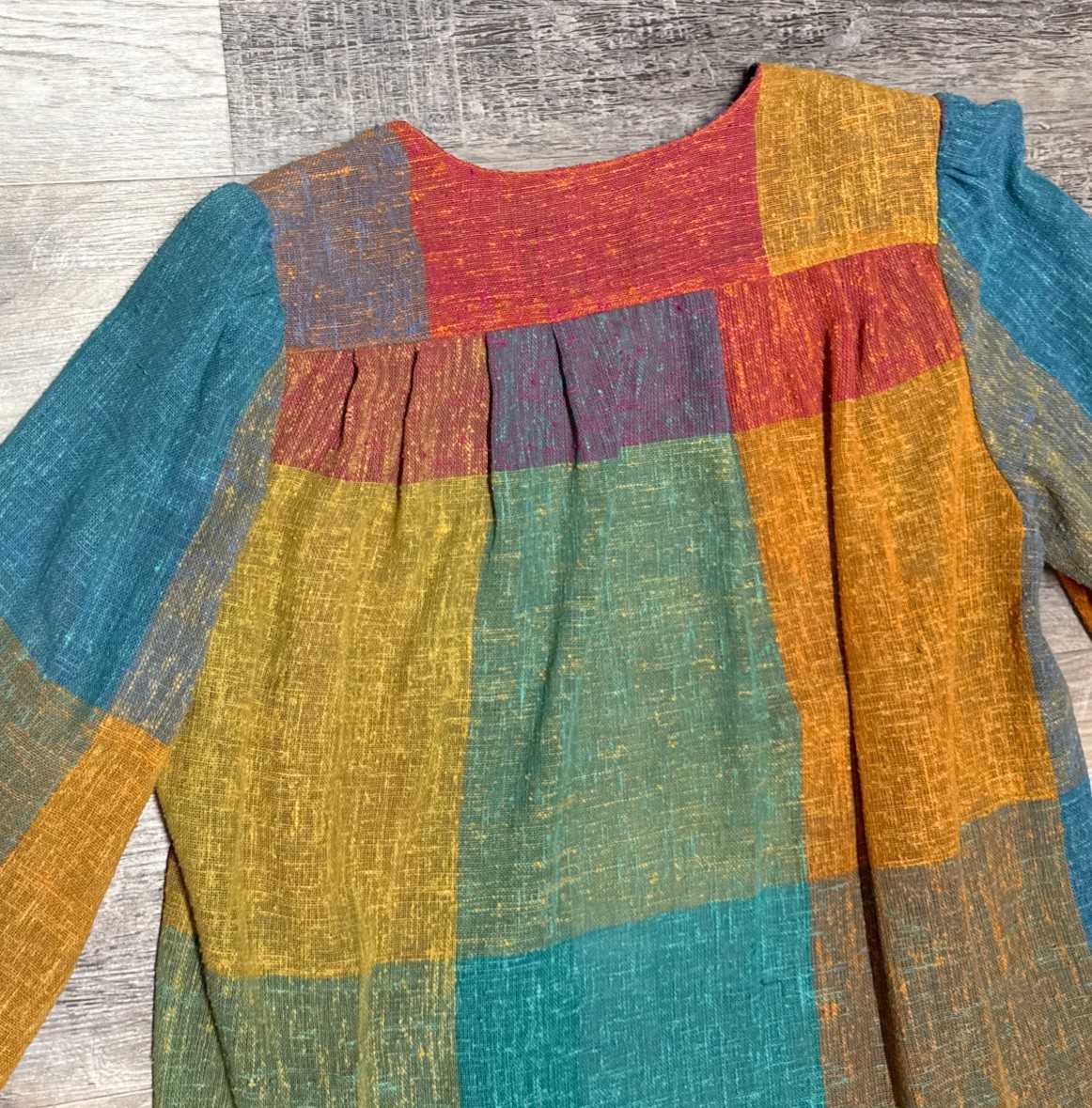 Vtg AC Sport 3 Pc Patchwork Skirt and Jacket Blazer Belt Suit Multi Color Boho S