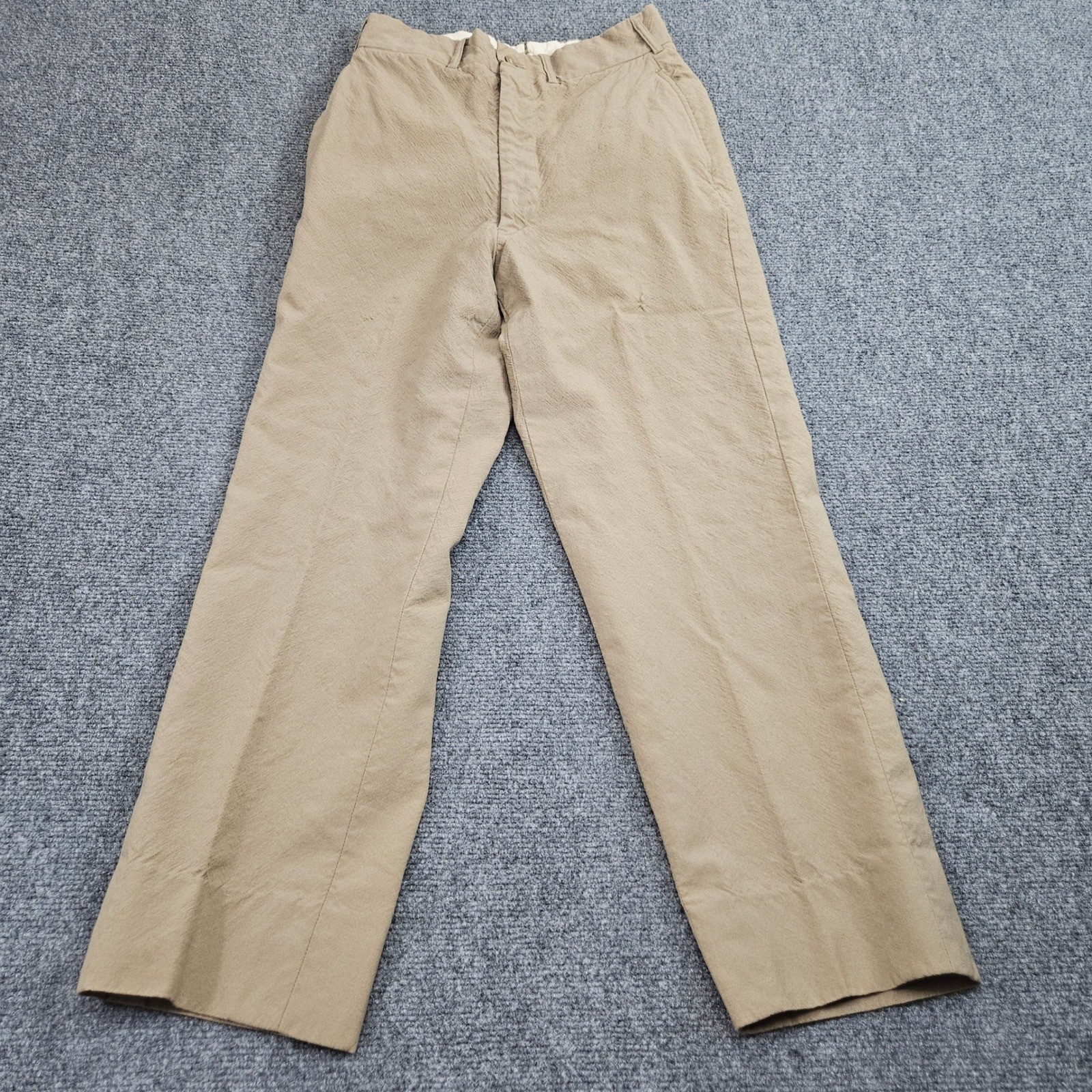 Vintage Military Pants 26×26 Tan Khaki High Waist Cropped Chino Workwear