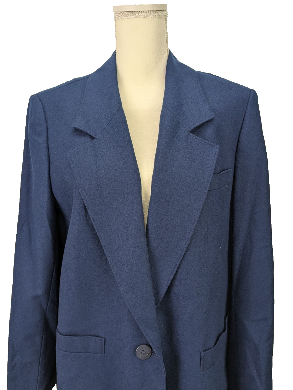 Vintage PENDLETON Wool Blazer Women&rsquo;s Size 18 W (Tag 18W, Fits 14–16) Blue Work