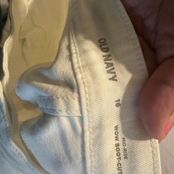 Old Navy white bootcut jeans size 16