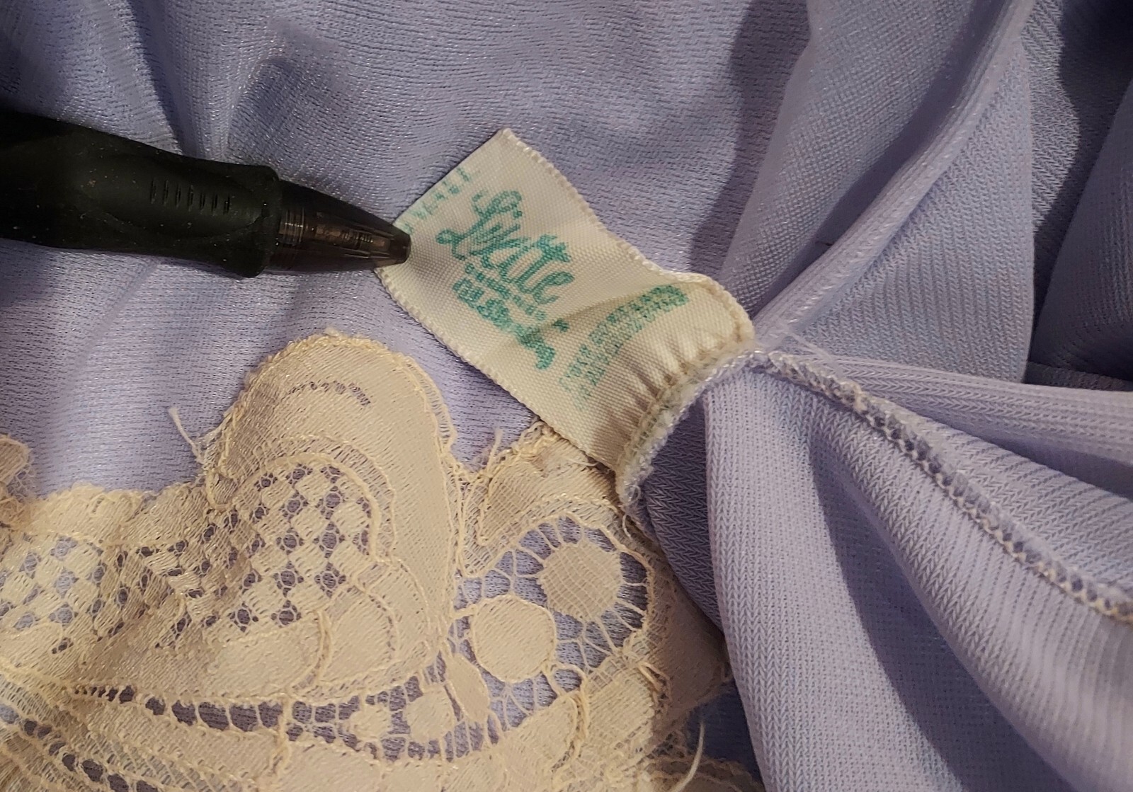 Vintage 60&rsquo;s Lisette Al Sterling Nylon Lace Lilac Peignoir Set 3 Layer Size SM