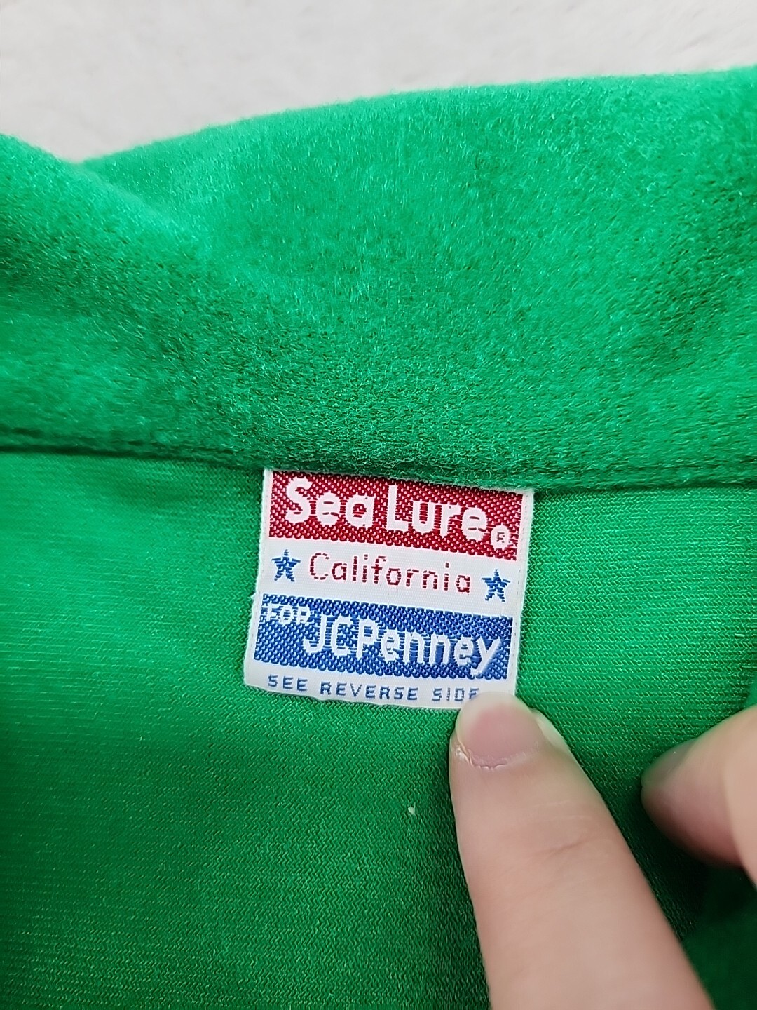 Vintage Sea Lure California Swim Cover Up Women&rsquo;s Sleeveless Terry Collar Green