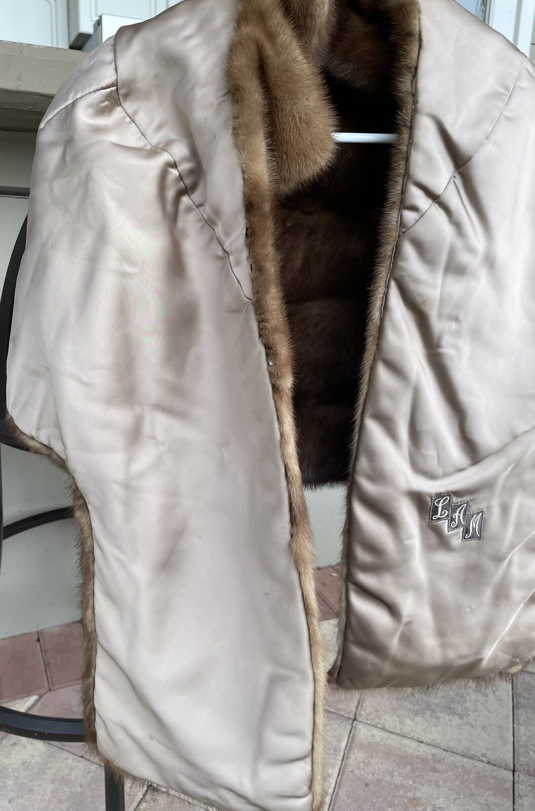 Famous Barr Mink Fur Stole Evening Wrap Cape Satin Lined Vintage