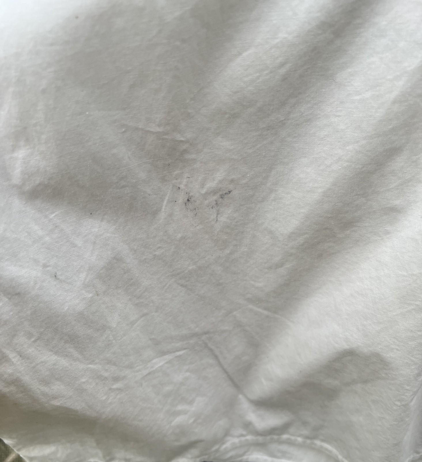 RARE ANTIQUE EDWARDIAN PLUS SIZE WHITE COTTON CAMISOLE W/ PINK RIBBON