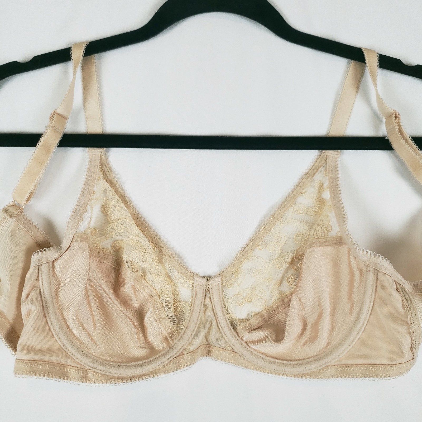 Wacoal Bra 36B Unlined Underwire Lace Trim Adjustable Straps 85106 Vintage