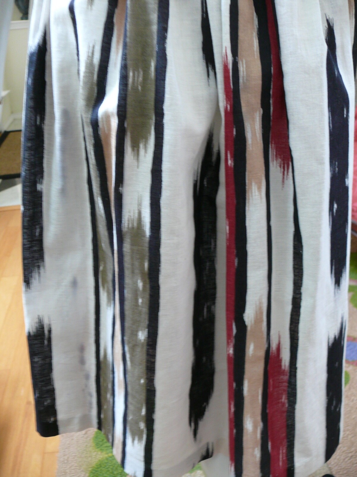 1950-60 Ikat like Print Button down Afternoon Dress XS / S as is