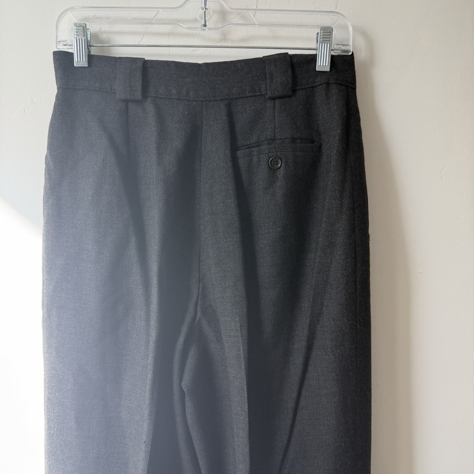 Vintage Giorgio Sant’Angelo “Gold” Black Wool Trousers Women’s 8 Fully Lined