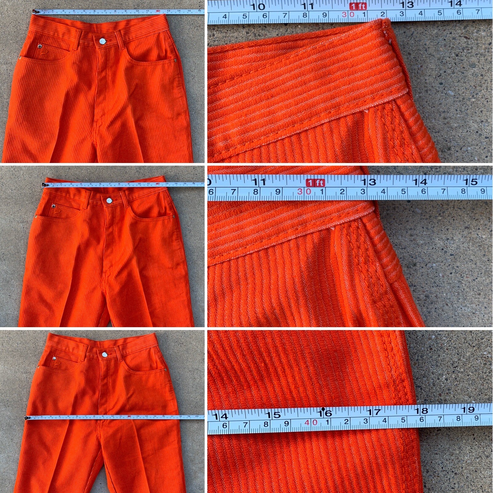 Vintage ROGLINS Stretch Jeans High Waist Tapered Leg Striped 11 26.5 In Waist