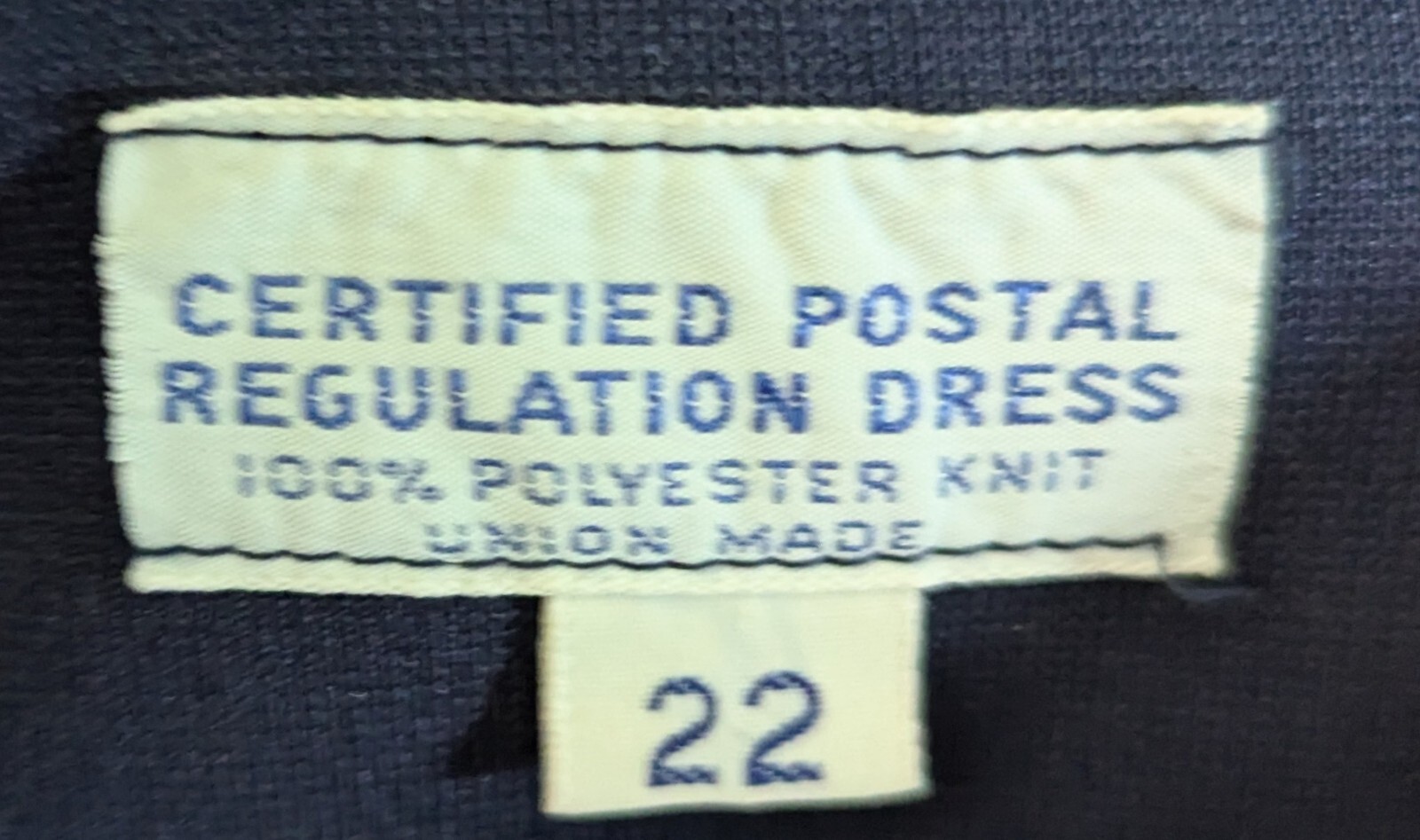 Vintage 70&rsquo;s USPS United States Postal Service Dress USPS Mail Letter Size 22