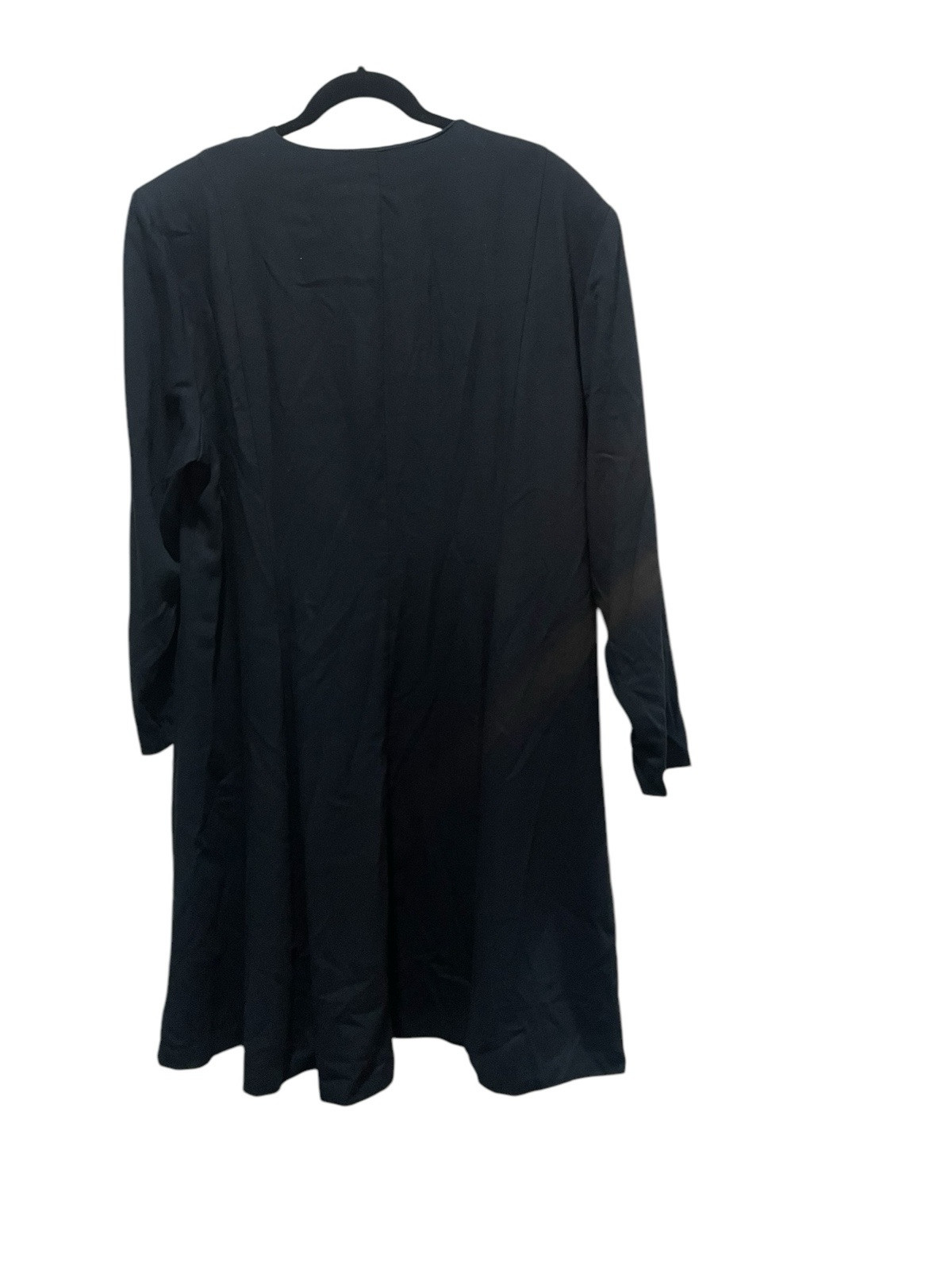 Vintage 1980s Lady Katie Black Button Down Long Sleeve Size 22 Dress NWT