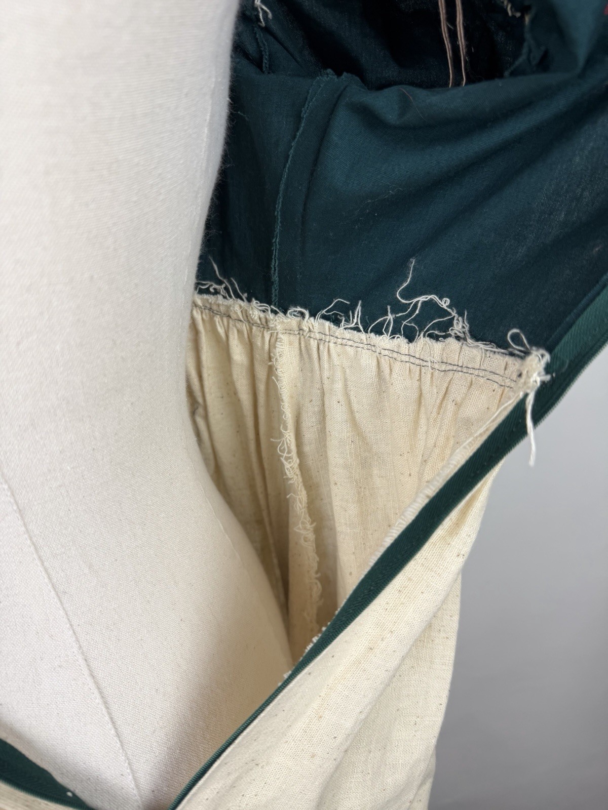 Vintage Gunne Sax Black Label Dress Forest Green Corset Medieval Renaissance 70s