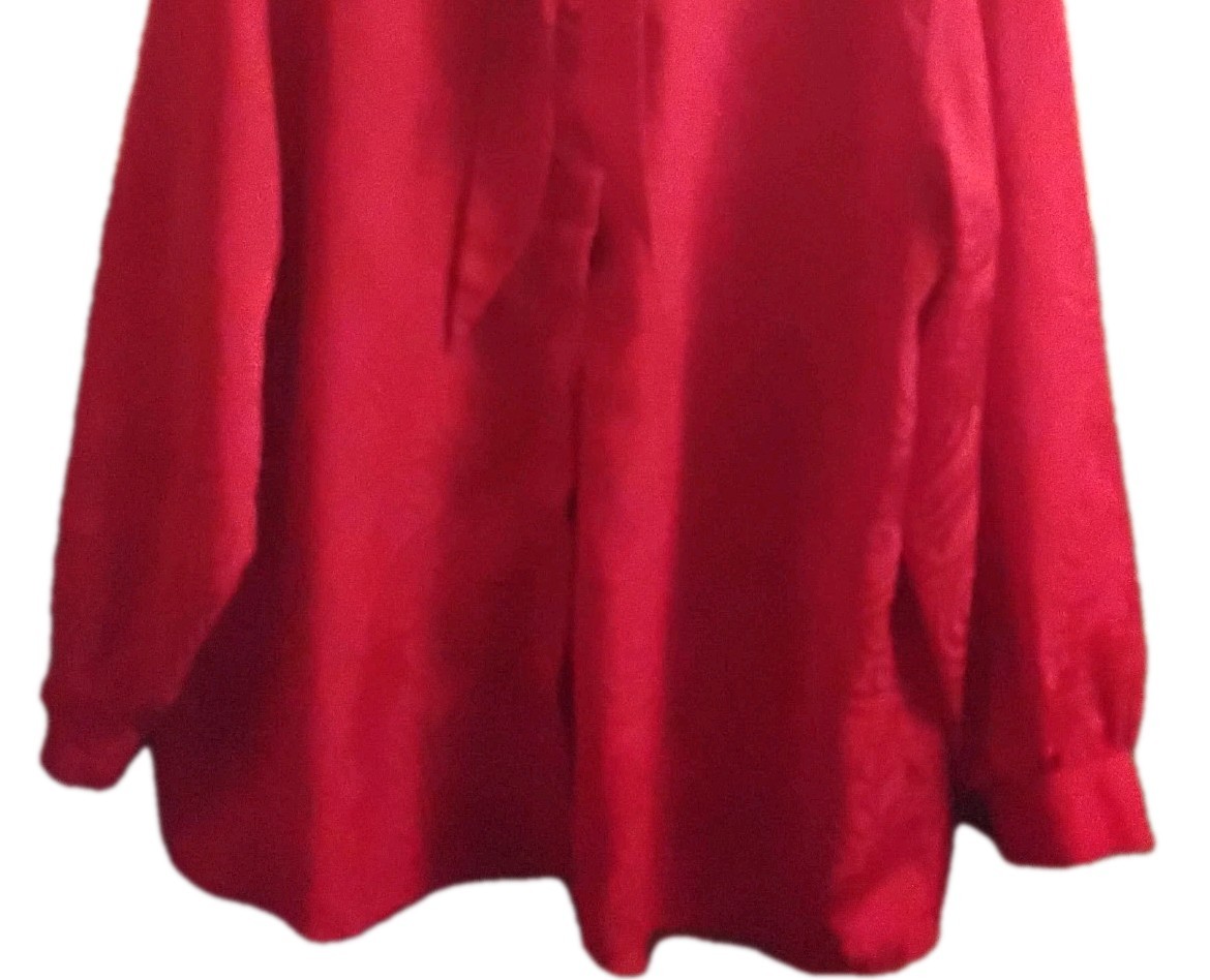 Vtg Distinctly Different Blouse Women 3X 22 24 Pink Long Sleeve Coquette Shirt