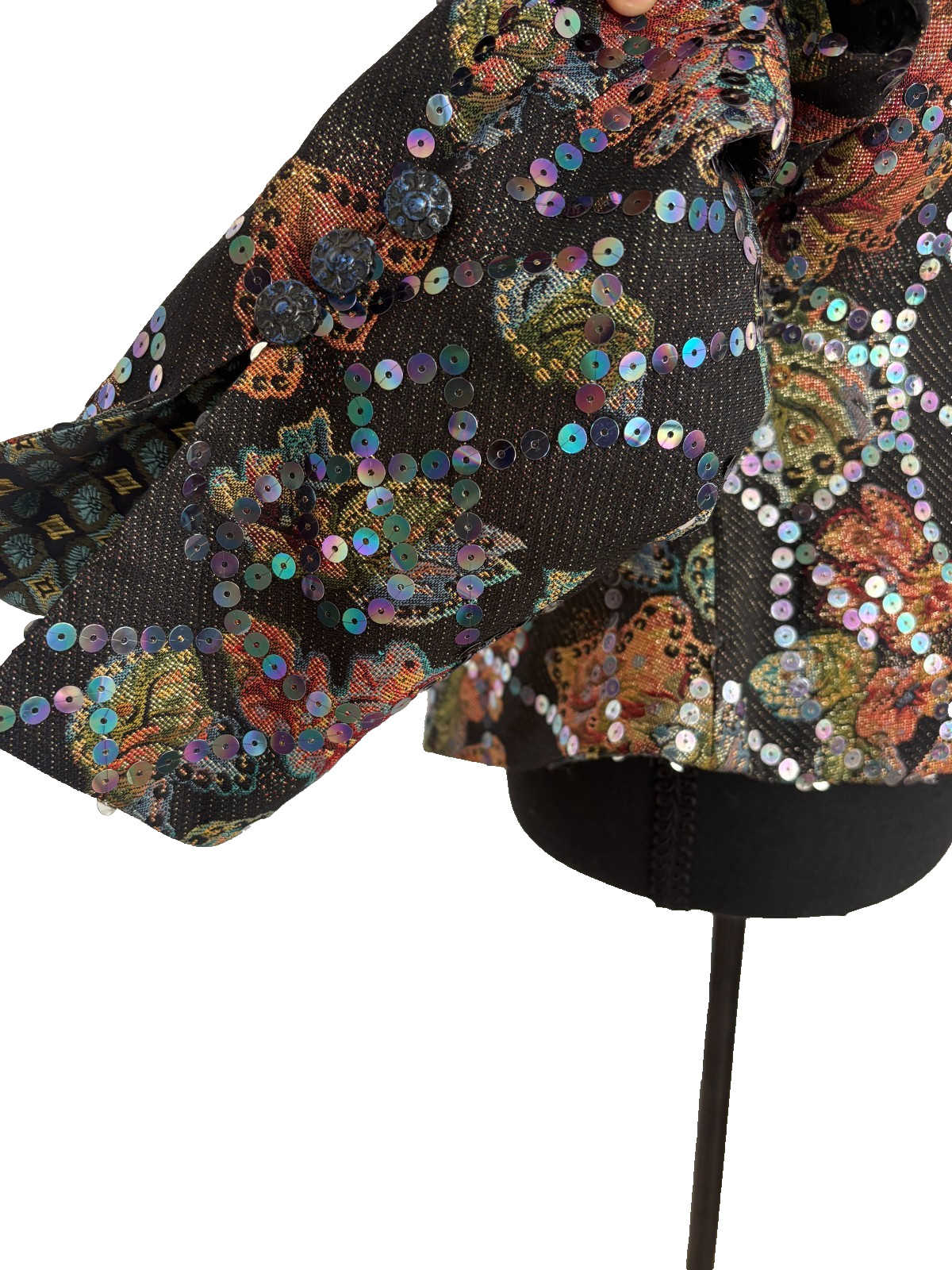 Rare VTG 1990s Christian Lacroix Paris Embellished Couture Jacket FR 42