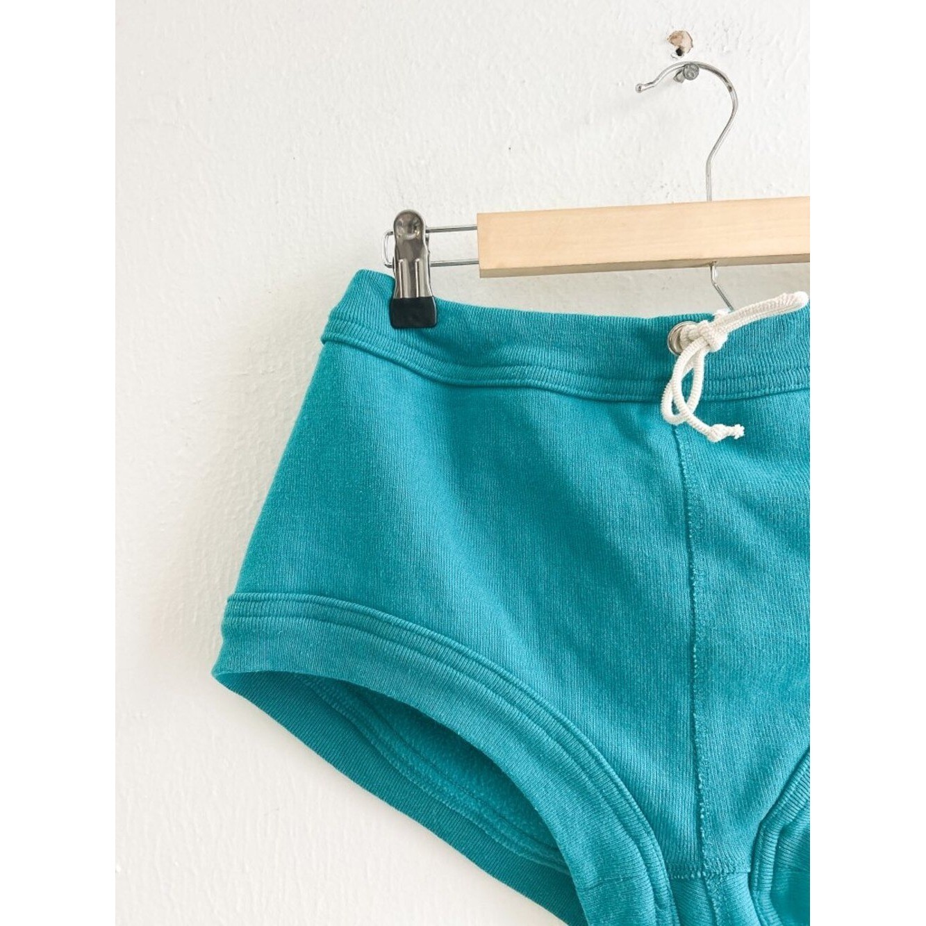 Vintage BRAWN Teal Athletic Dolphin Shorts 70s 80s Gym Running Track Sweatshorts