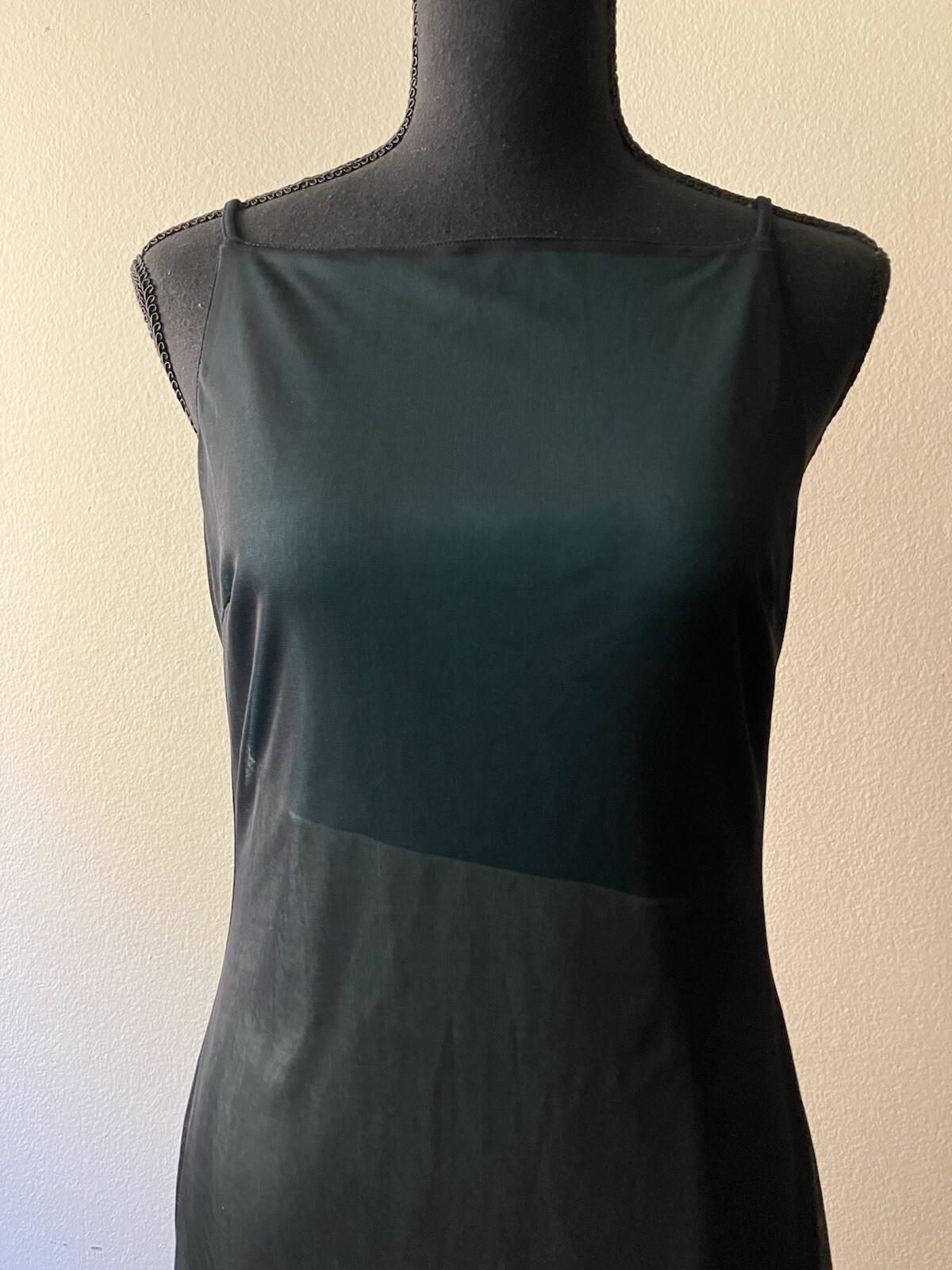 Vintage &rsquo;90s Express Color Block Shift Dress w/ Black Mesh Overlay Grunge XS/S