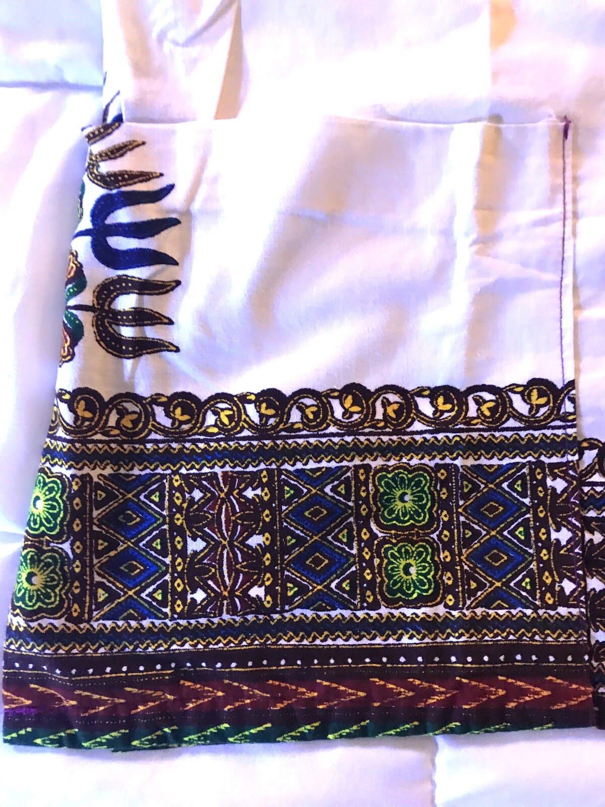 VTG BOHO HIPPIE Retro TUNIC TOP Modesto Jamaica Sz Medium Pockets