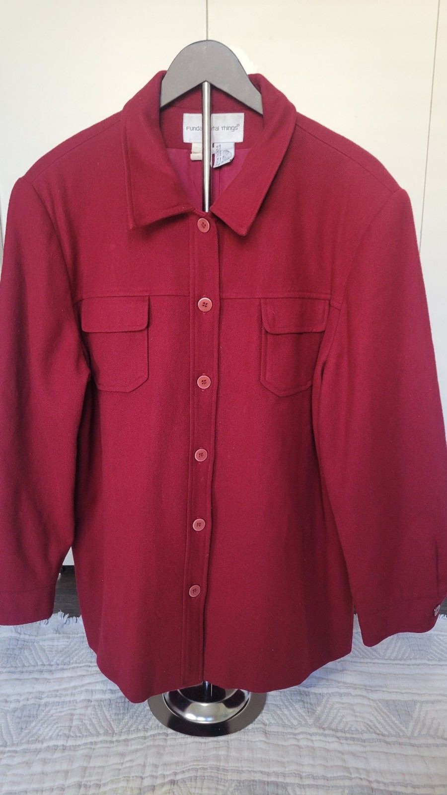 Vintage Fundamental Things Wool Shirt Jacket – Made in USA 100% Pure Wool