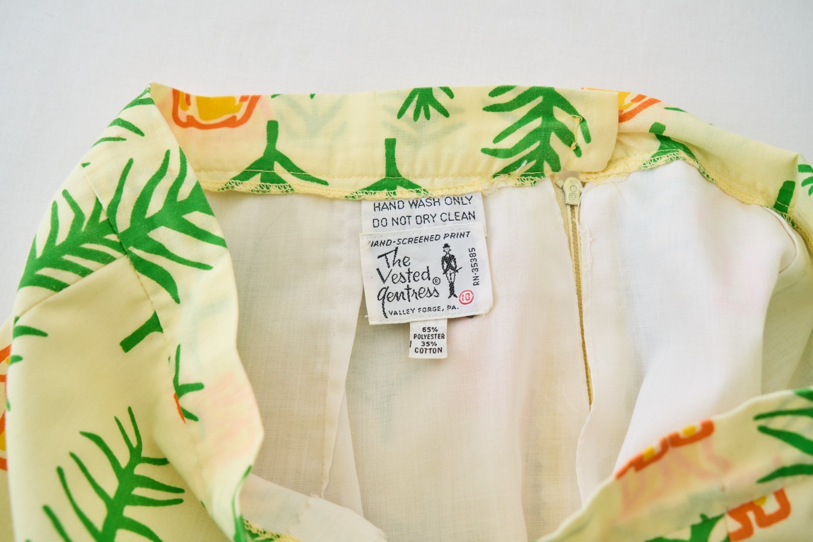 Vtg Vested Gentress Hand Screen Print A-Line Skort Skirt Elephant Sz 10 Sm 1970s