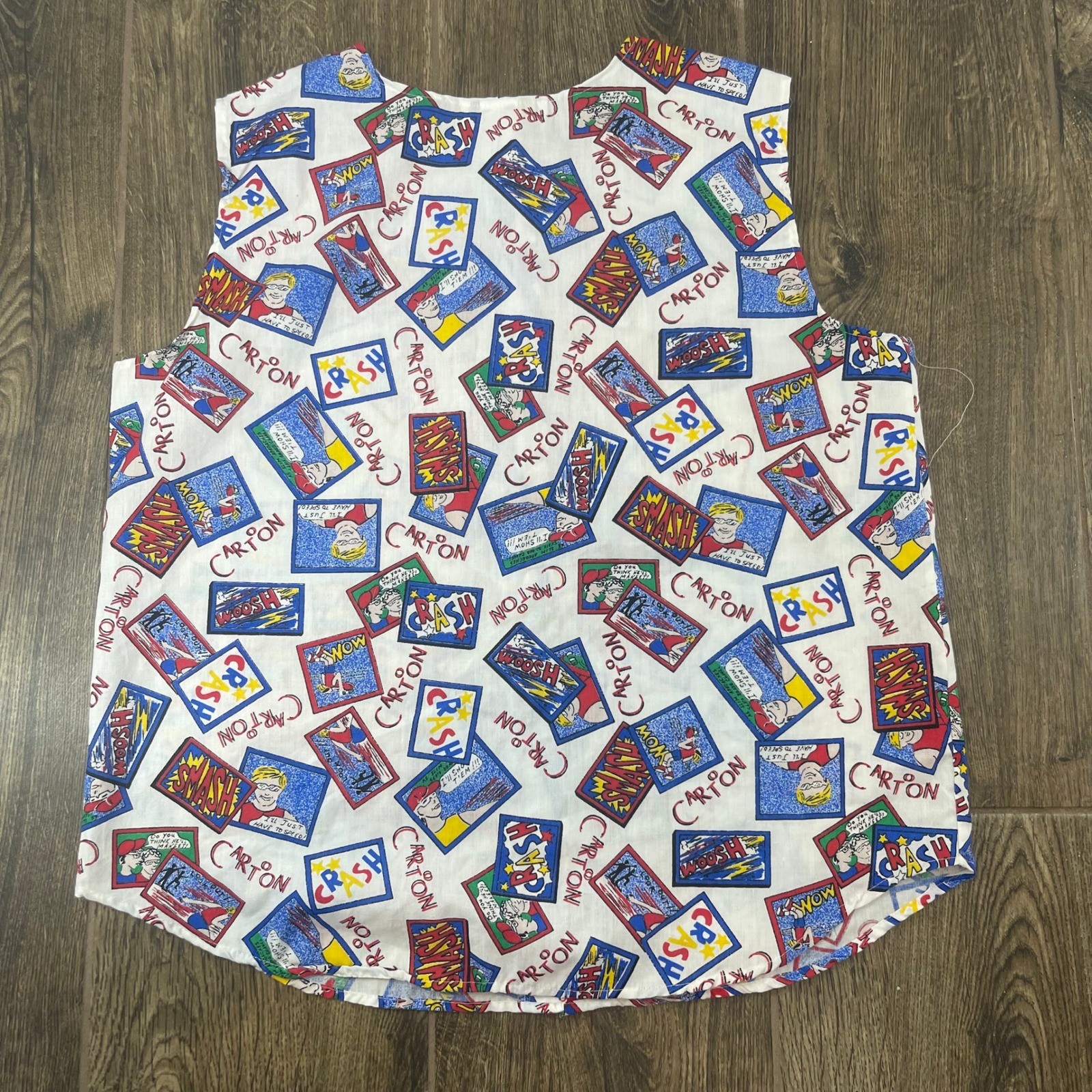 Vtg 90s Sundown Knits Cartoon Comic Pajama Set Womens M Shorts Kitschy Novelty