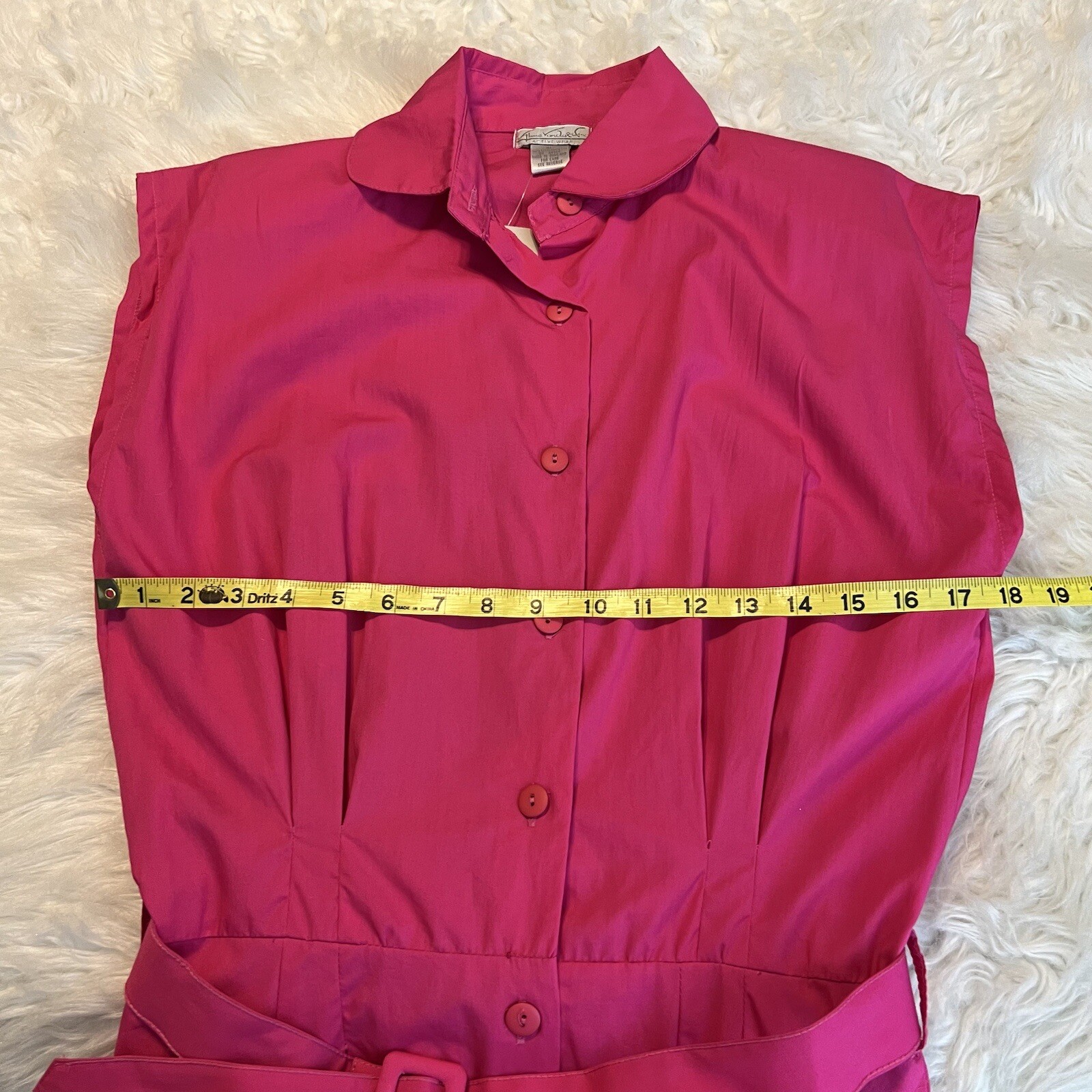 Vintage Deadstock Gloria Vanderbilt Activewear Pink Dress Woman’s size XL Cotton