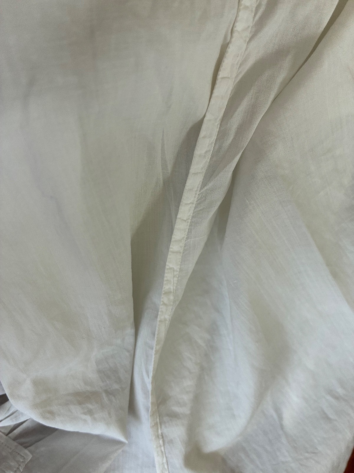 Antique Edwardian White Cotton Waist Blouse Embroidery Eyelet High Neck