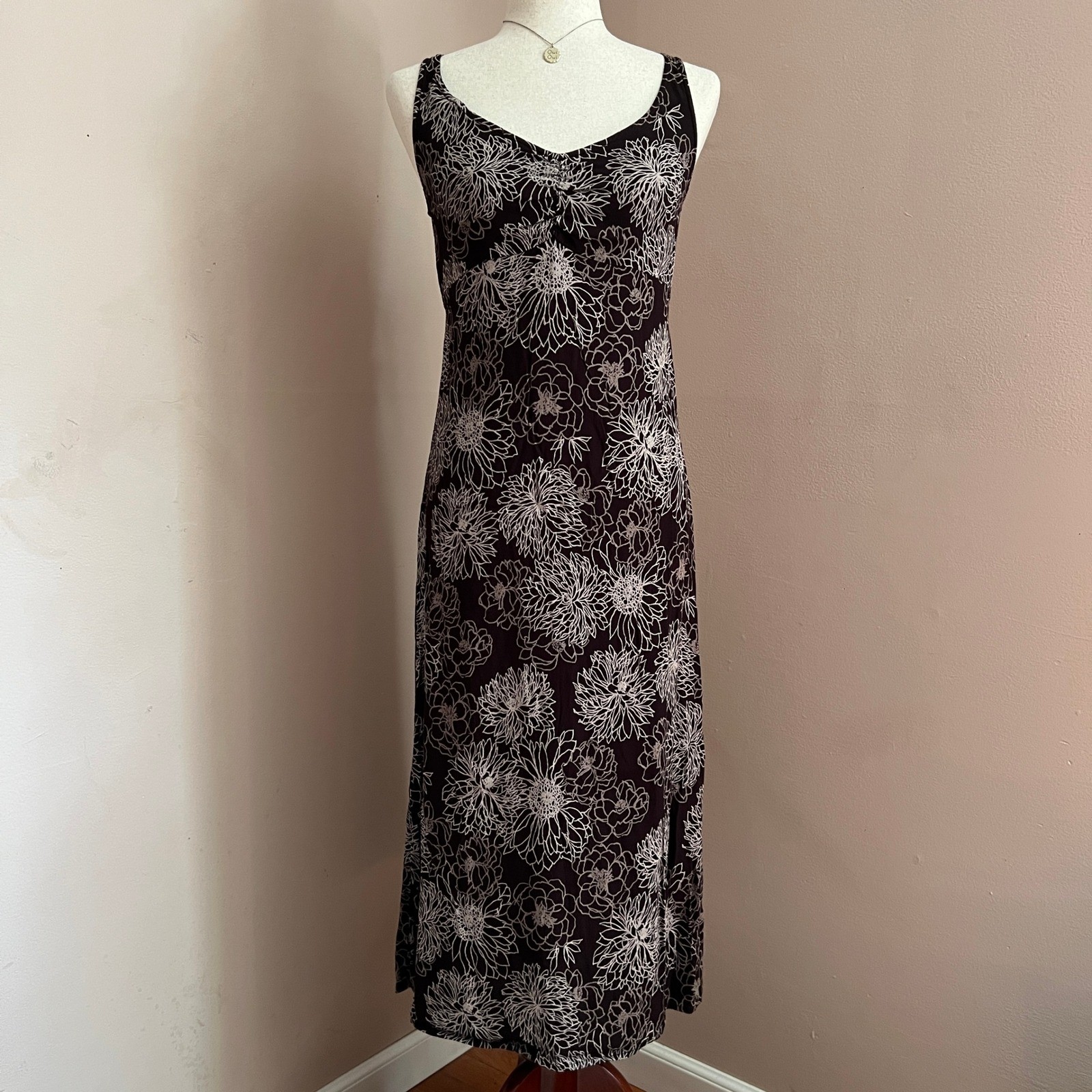 Y2K Old Navy Floral Fairy Grunge Midi Dress Sleeveless 90s Cottagecore Size 6