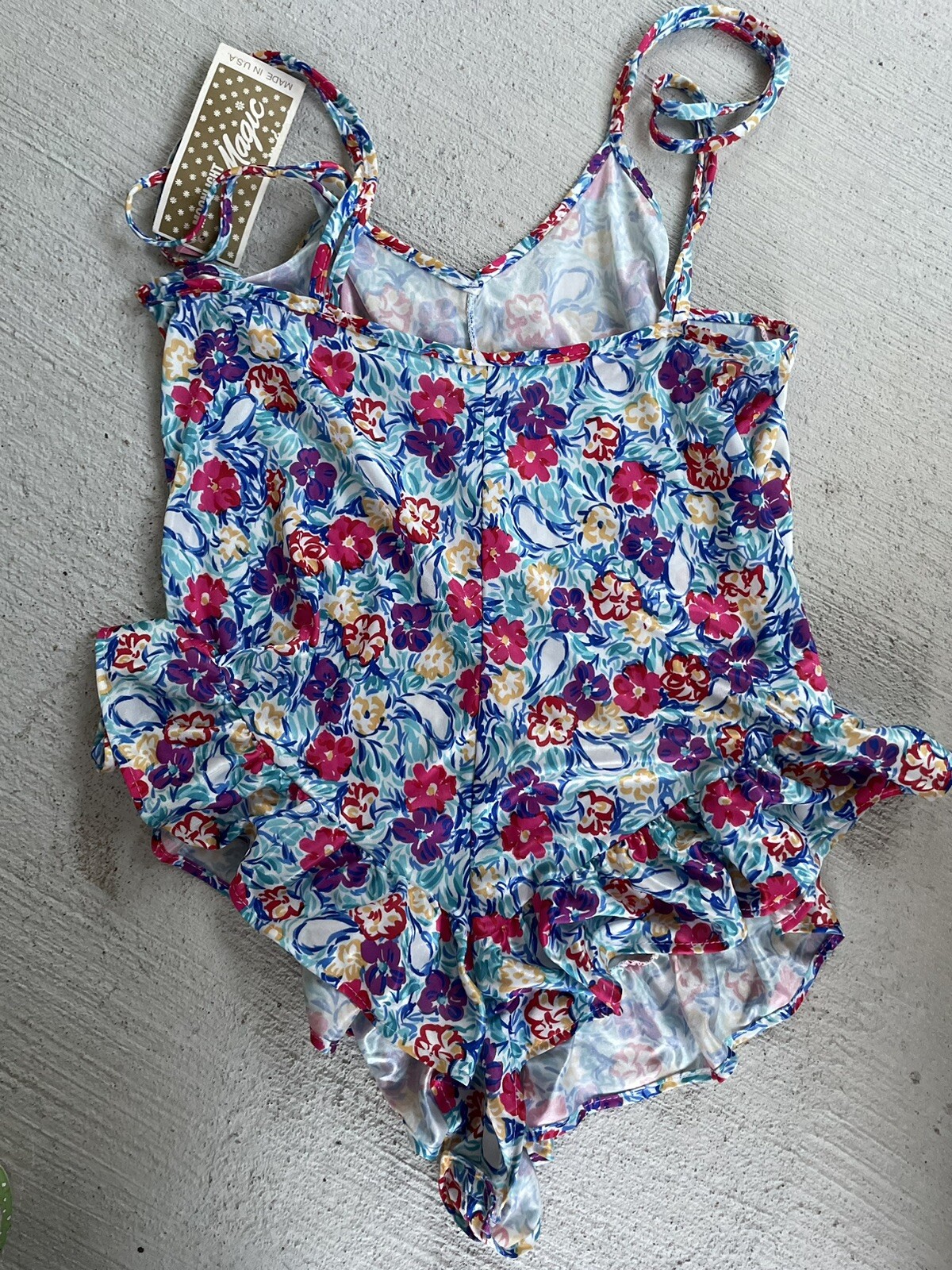 Vintage Deadstock Moonlight Magic Nighty Women’s Lingerie Size L Floral Pajamas