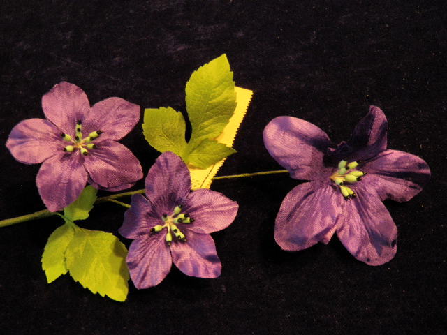 Vintage Millinery Flower 3 Clematis Purple Grape Trim for Hat Wedding + Hair KR8