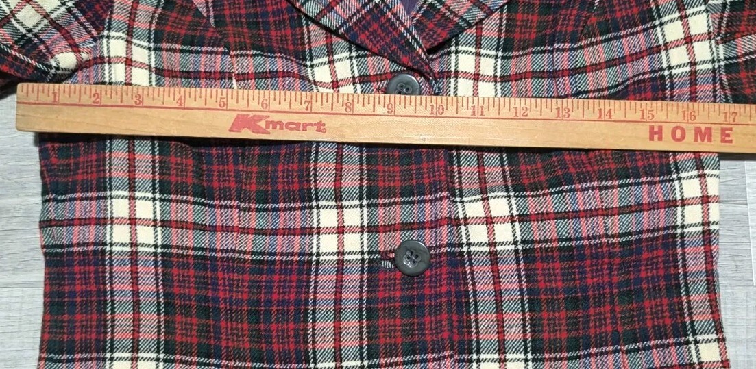 Vintage Pendleton Blazer Suit Jacket Plaid Virgin Wool Women&rsquo;s Sz 12