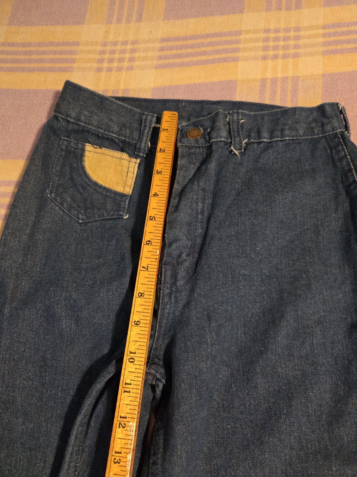 Vintage 70s Patchwork Denim Jeans Pants Flare Jeanie Laura Accessories 7 / 8