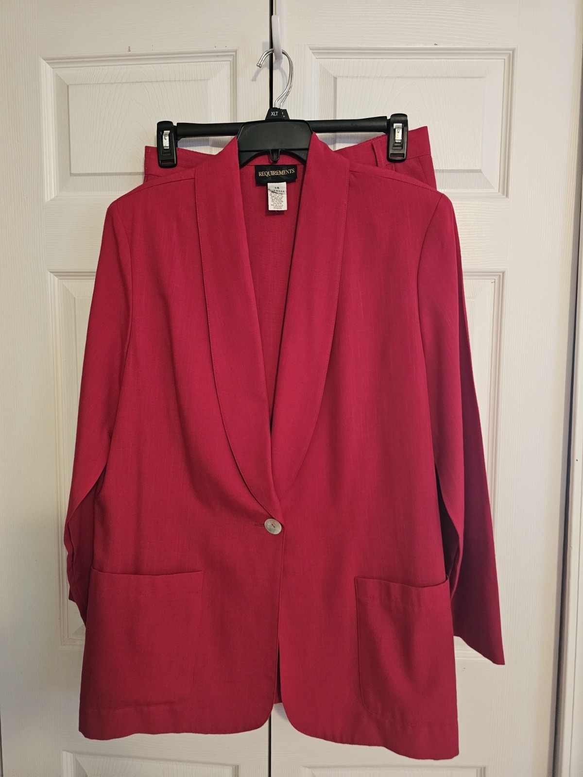 Womens Requirements Vintage Suit Blazer And Dress Shorts, Shoulder Pads Sz 14