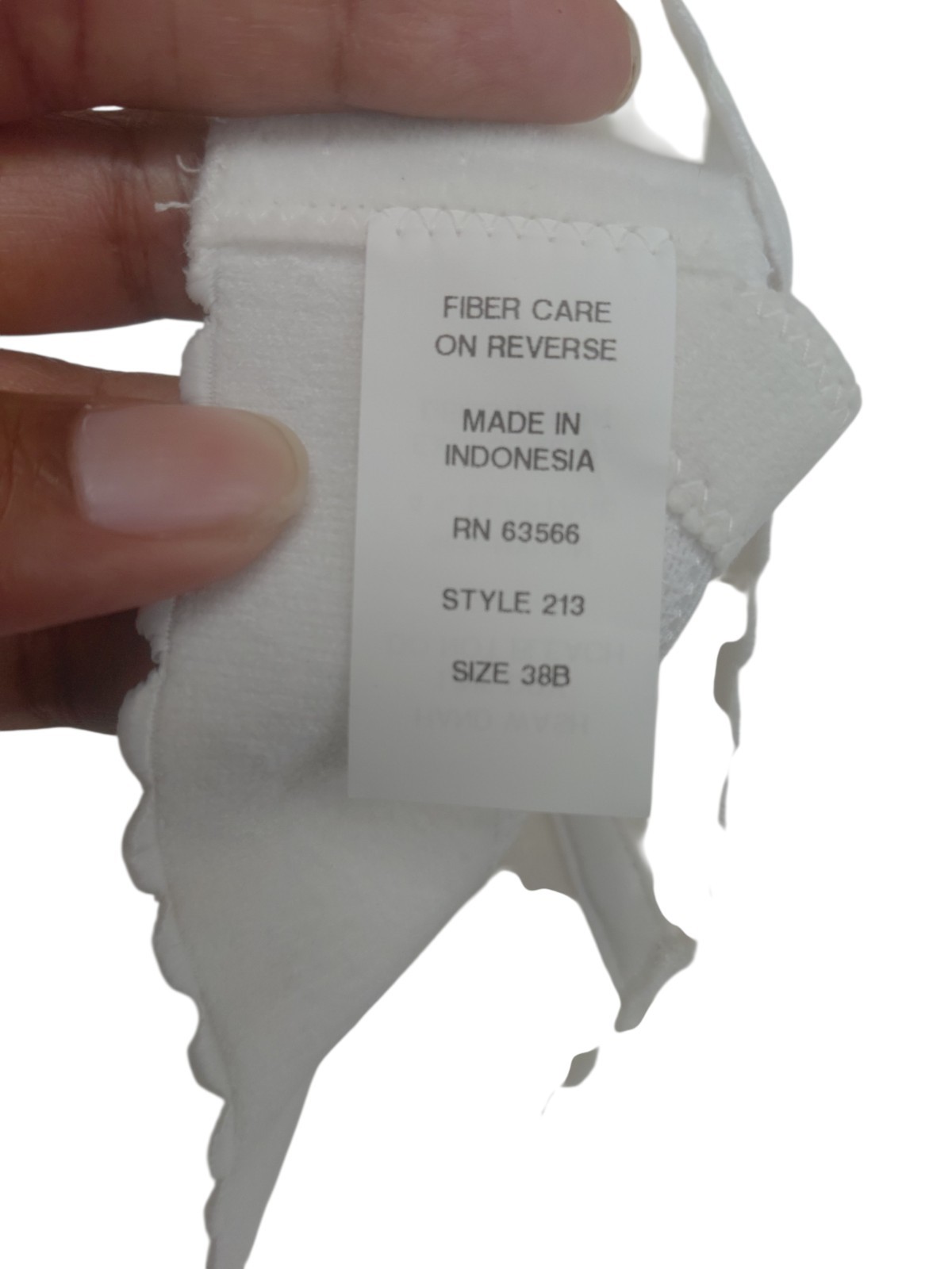 Vintage White Longline Bra Size 38B