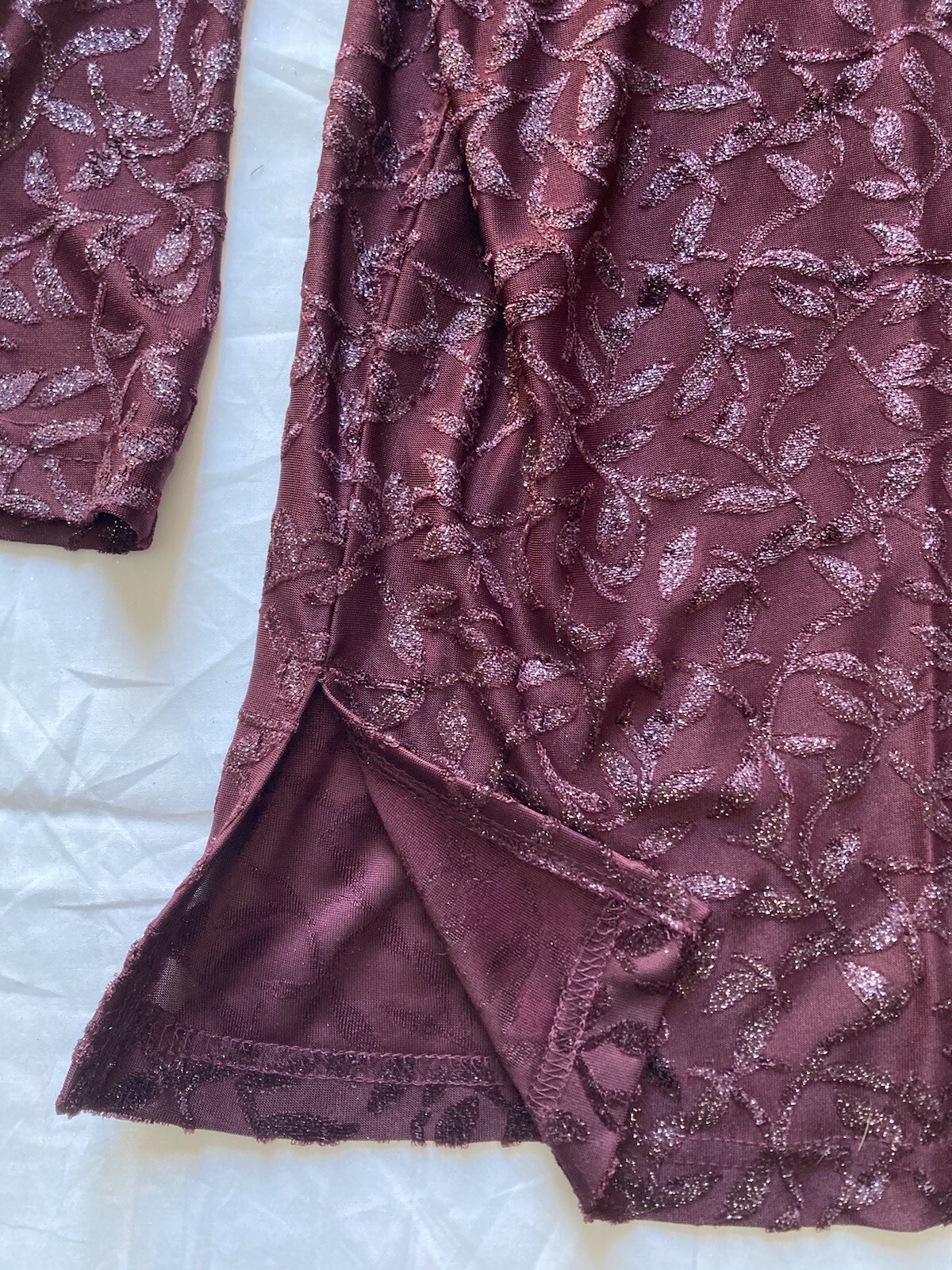 Vintage Women’s Kathie Lee Sparkling Pattern Maroon Blouse Top Size 26/28 3X