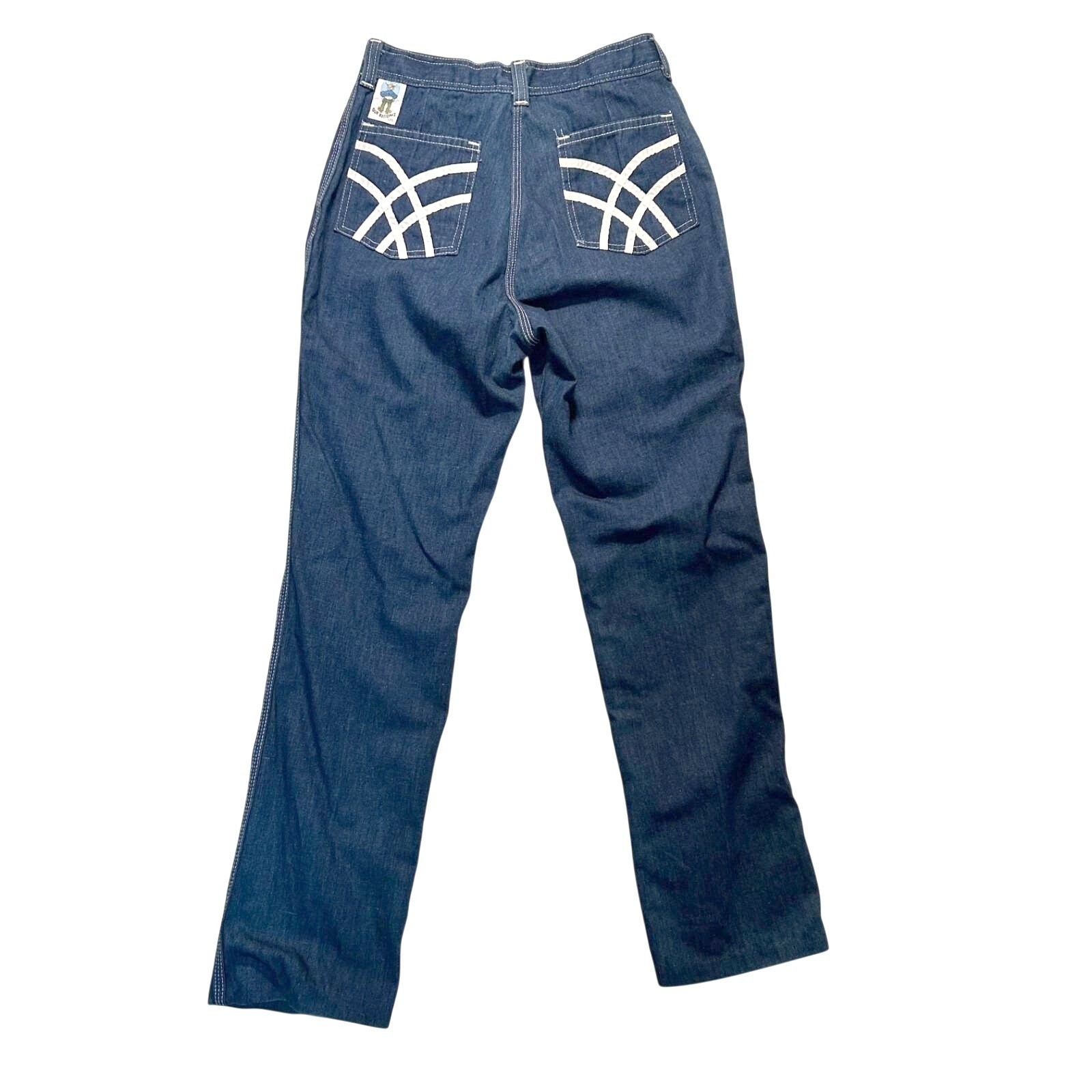 Our Bottoms ltd. vintage 1970&rsquo;s high rise denim jeans ribbon pocket detail 26 in