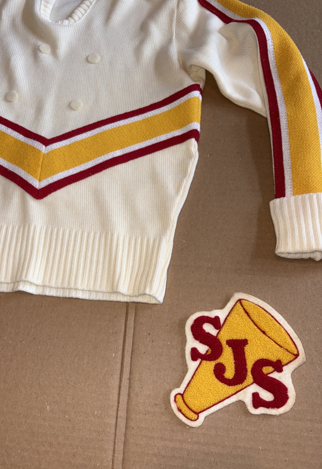 Vintage Kandel Mills SJS Varsity Cheerleading Sweater Size 36 Costume