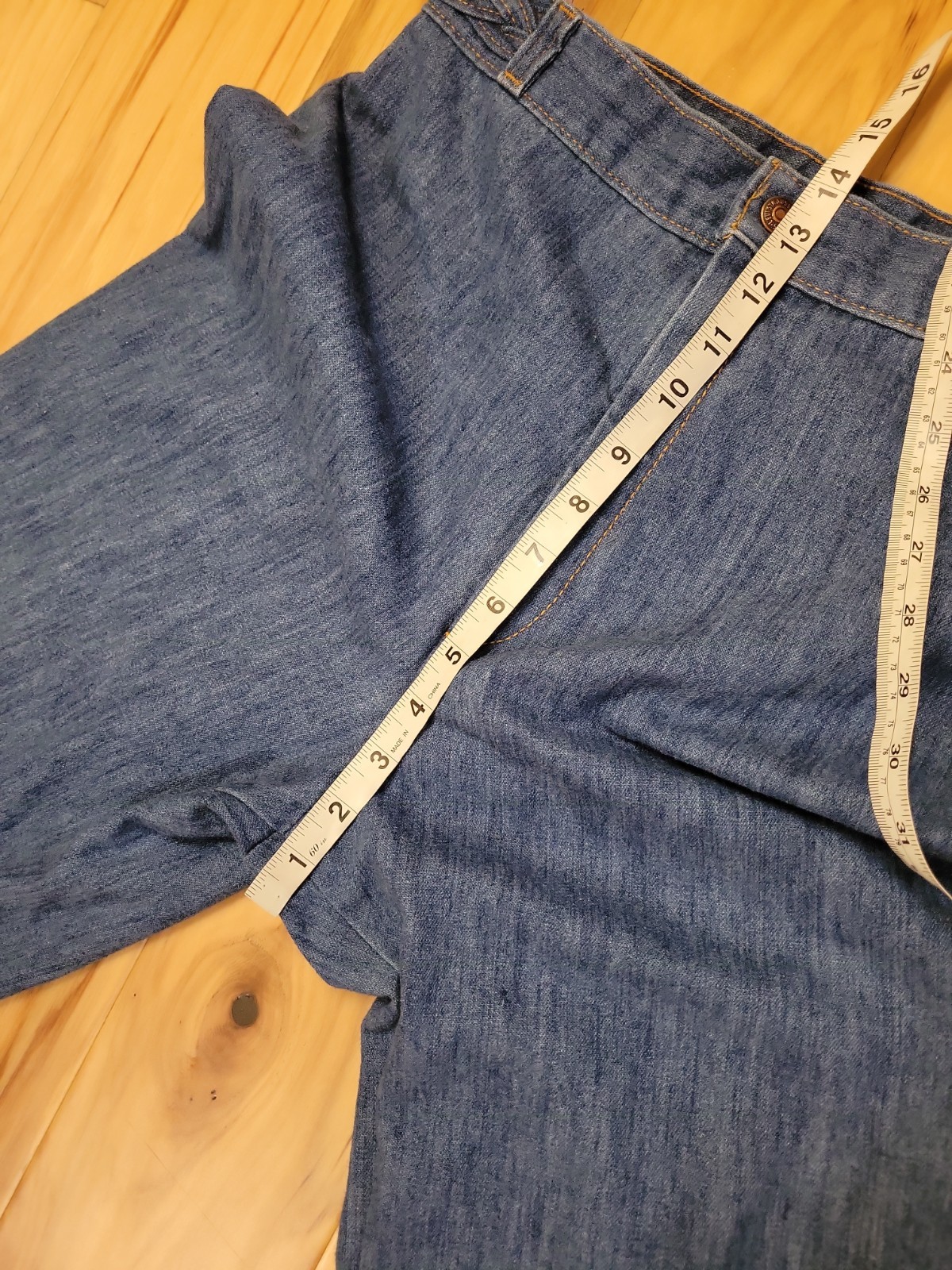 Vtg 70’s Levis Orange Tab Braided High Rise Chambray Denim Jeans Approx 29&Prime; W
