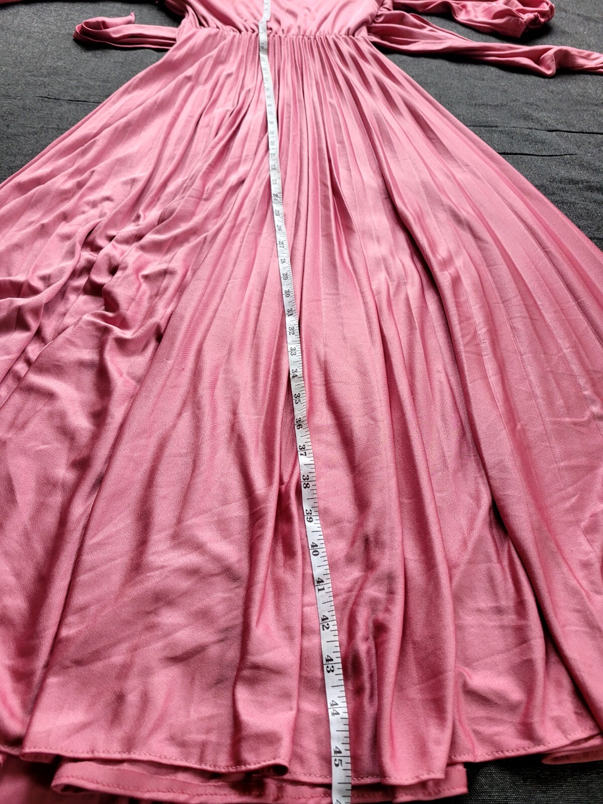 Vintage 70&rsquo;s Greek Goddess Dress Rose Pink Evening Gown Retro Size S/M