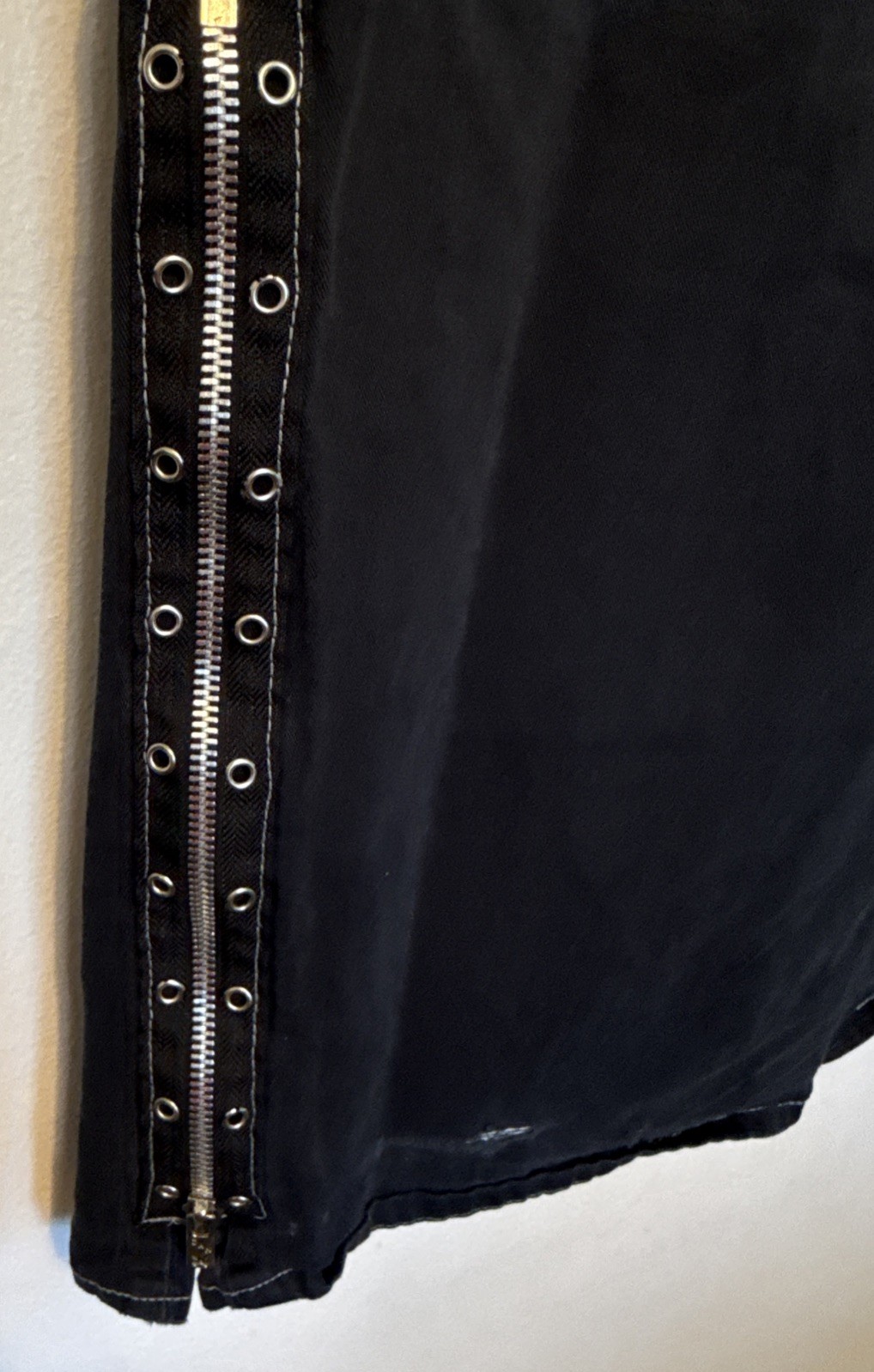 Rare Y2K Tripp NYC Goth Punk Bondage Pants Zip Off Women Size 11 Chain Wide Leg