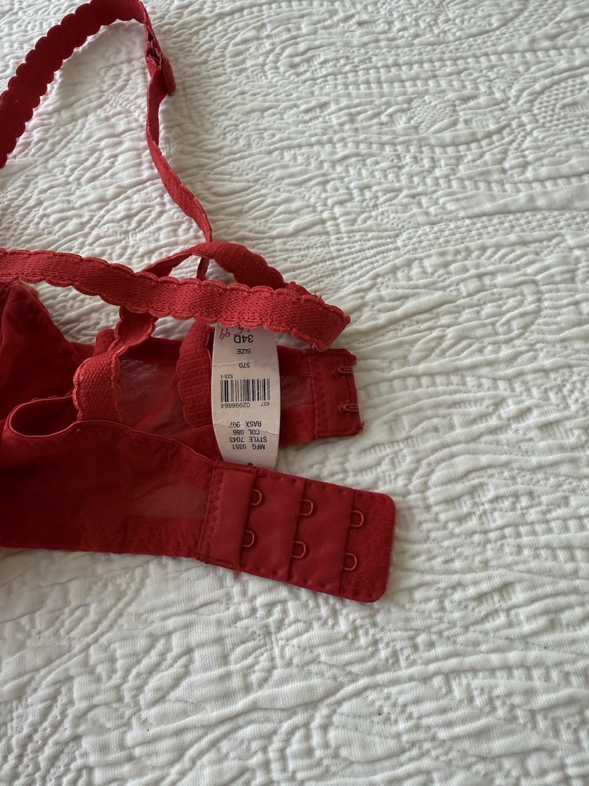 NWT NOS Vtg 2001 Victorias Secret 34D Angels Embroidered Balconet Bra CHRISTMAS